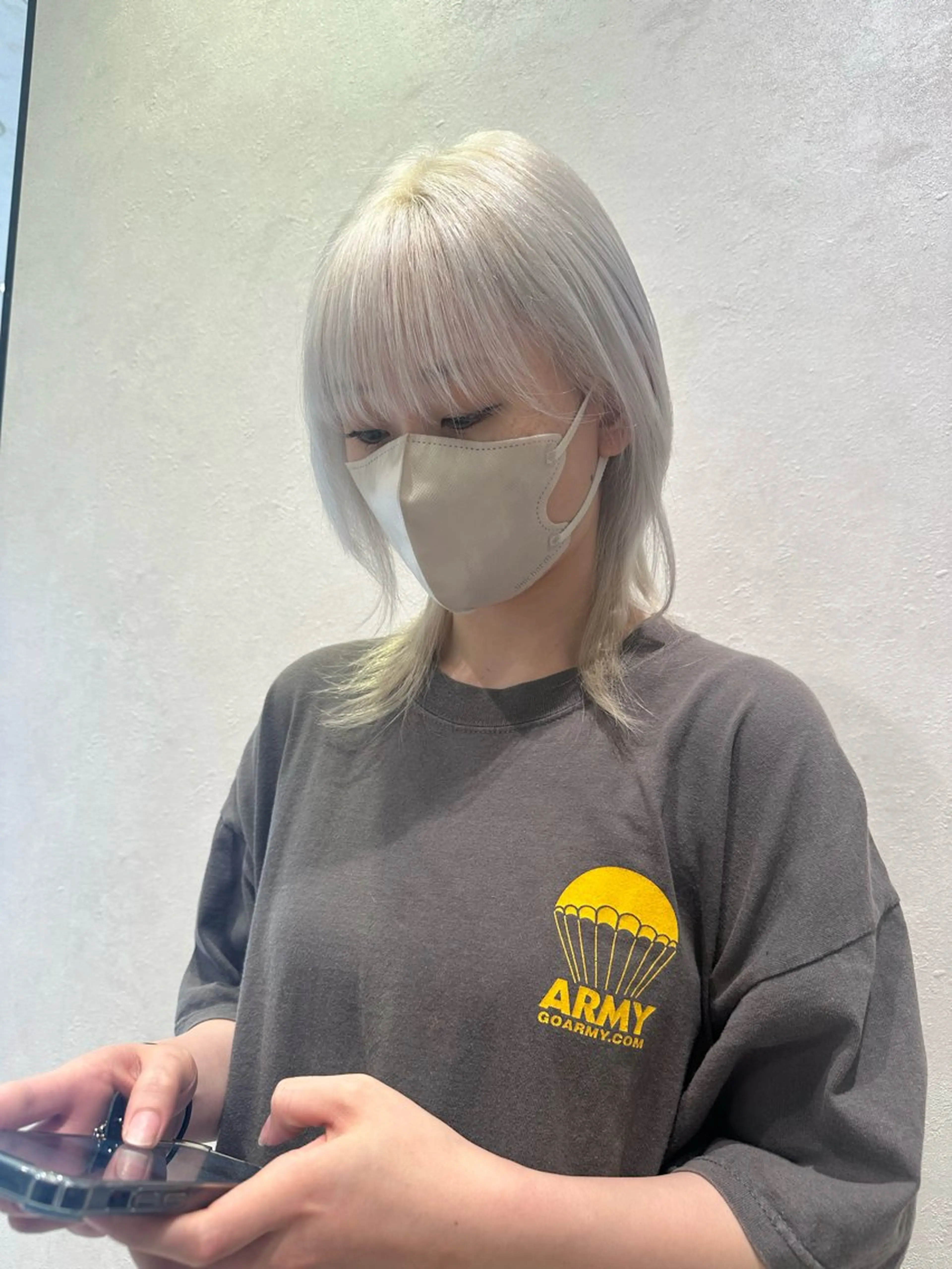 セミロング カラー ヘアカラー トリートメント ムトウセイマ/ 縮毛矯正/ブリーチのヘアスタイル