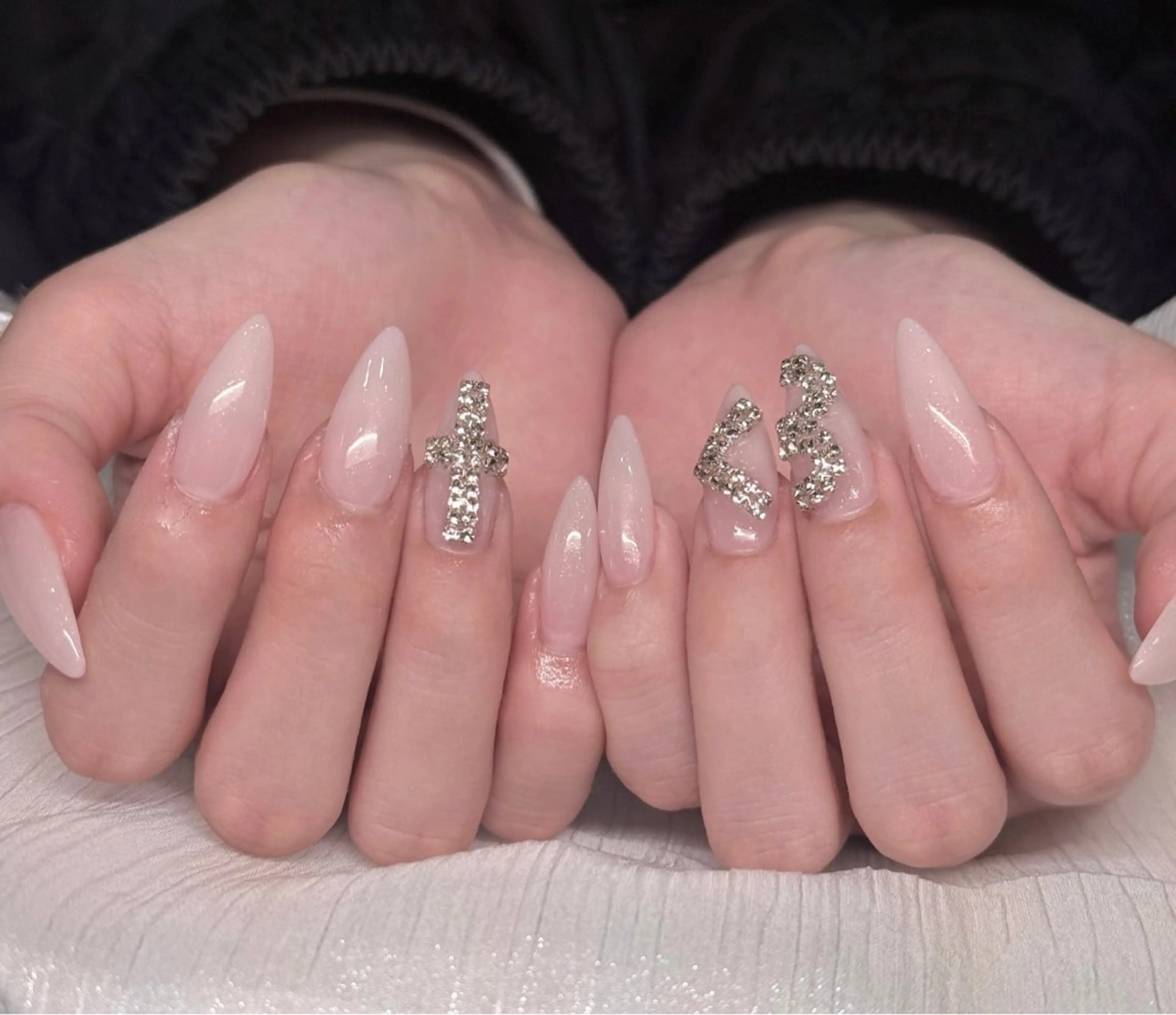 ネイル オーロラネイル ブルー チークネイル フットネイル フレンチネイル ハンドネイル REI レイのネイルデザイン