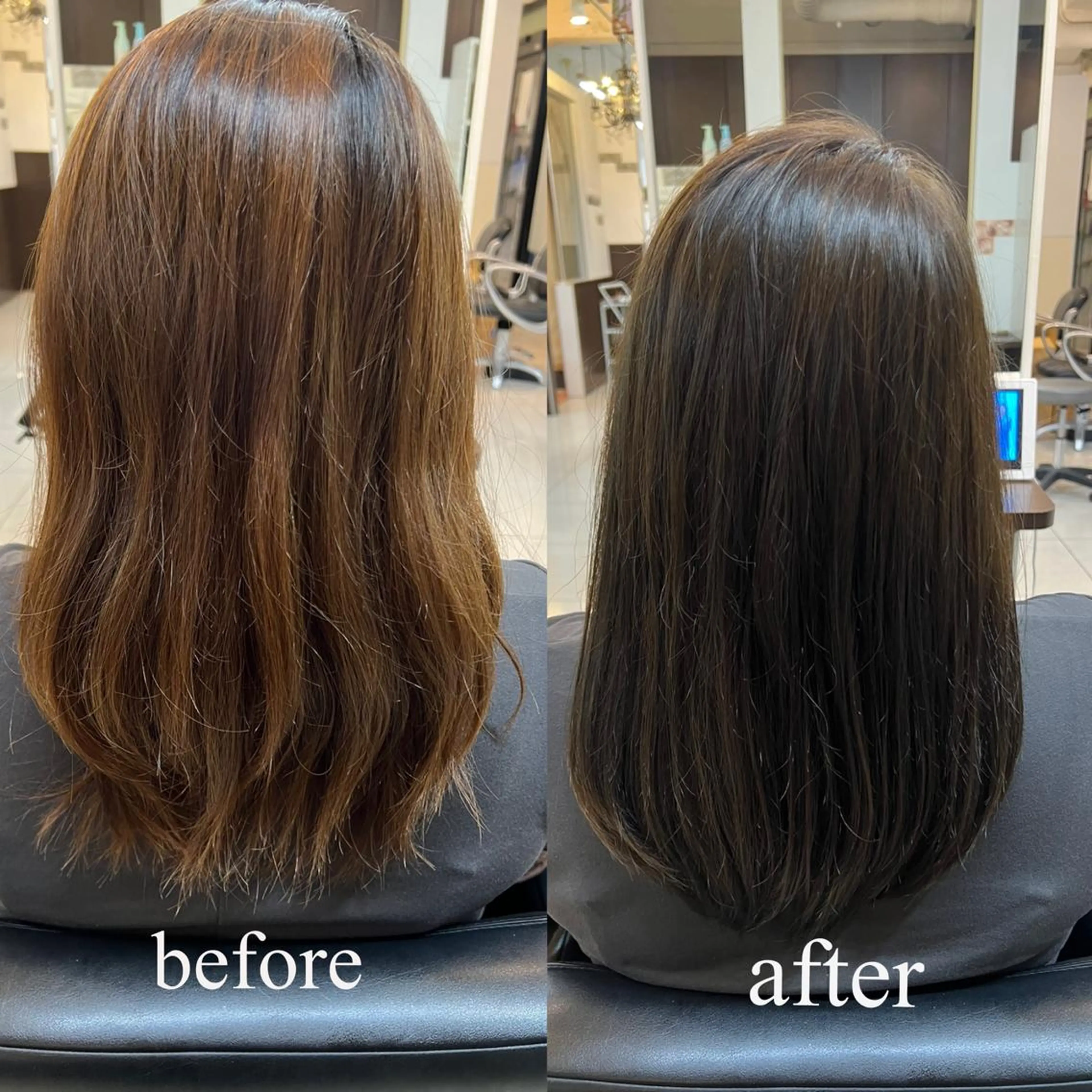 ロング カラー グレージュ オリーブグレージュ オリーブグレー 大人デザイン 🍃MORIKA🍃のヘアスタイル