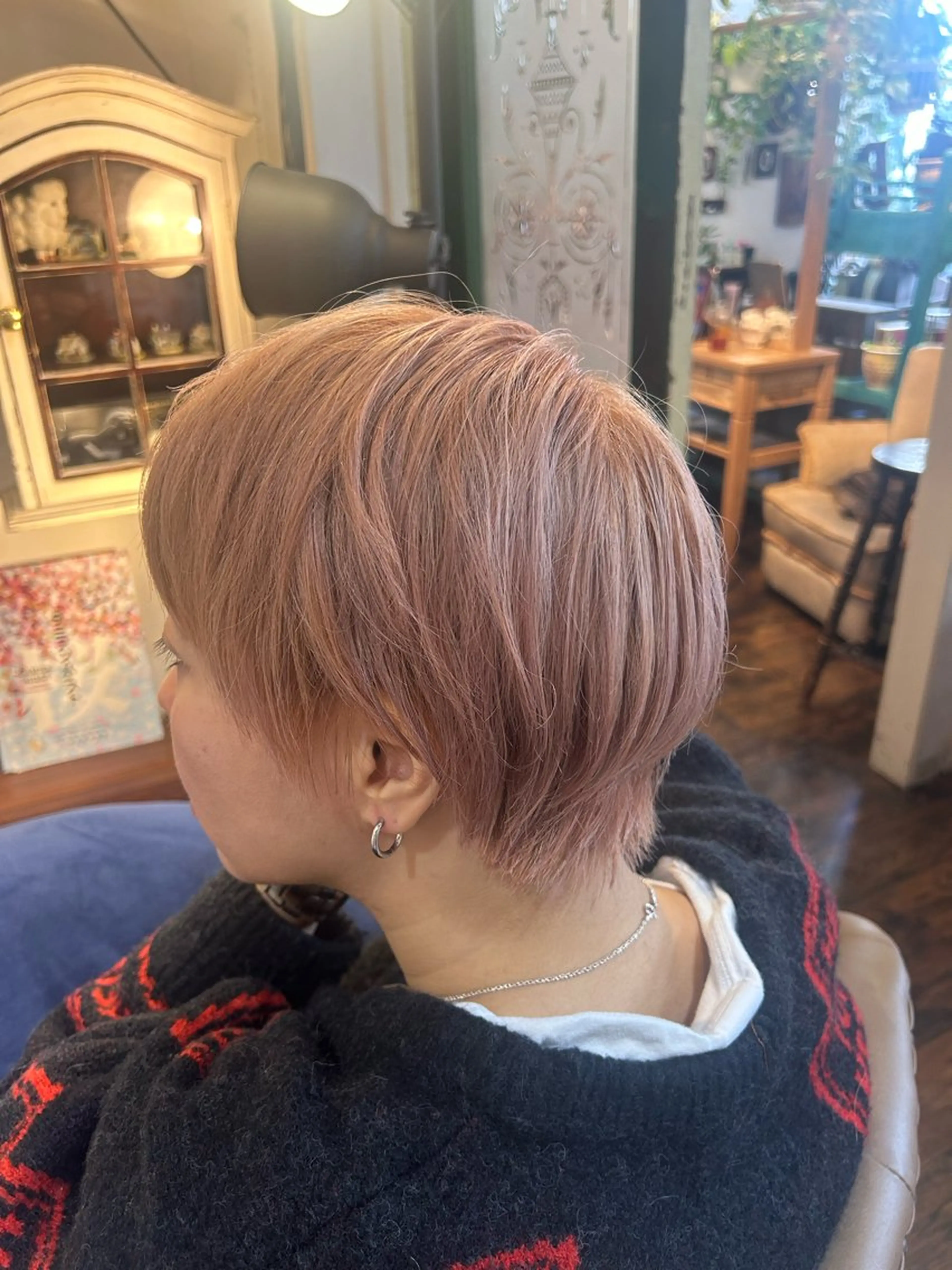 ショート カラー ヘアカラー トリートメント 清水千優/パーマ/透 明感カラー/メンズのヘアスタイル