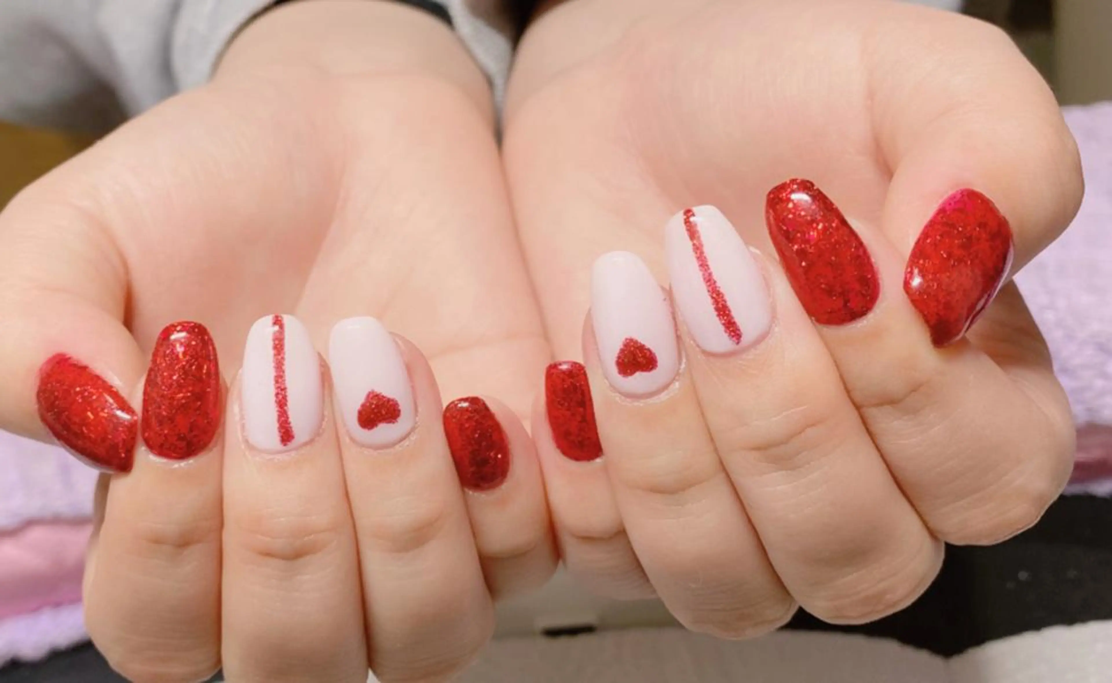 ネイル バレンタイン ハンドネイル ハンドケア u sのネイルデザイン