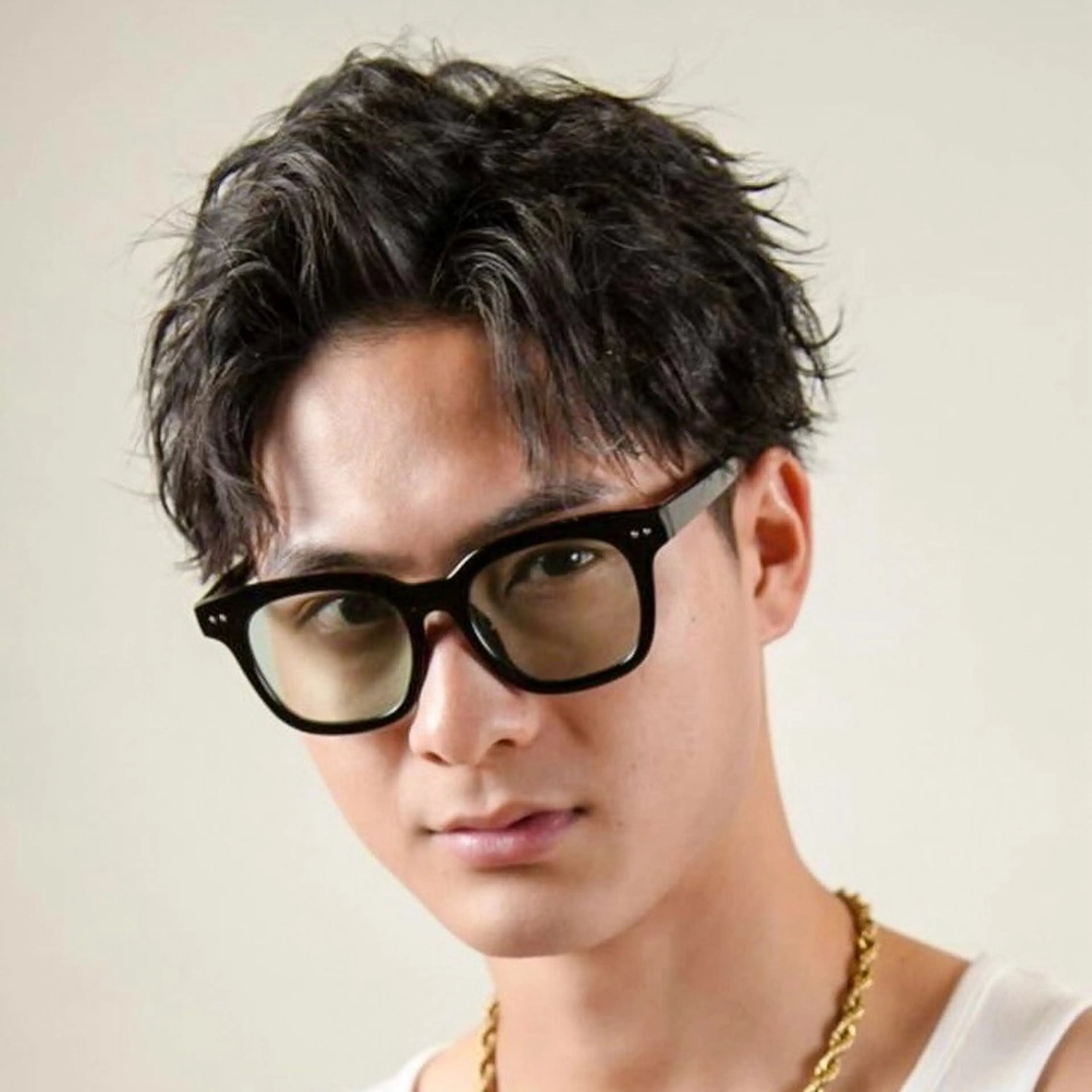 ショート カラー パーマ メンズ ハイトーン/メンズマ ッシュ/KYOHEIのヘアスタイル