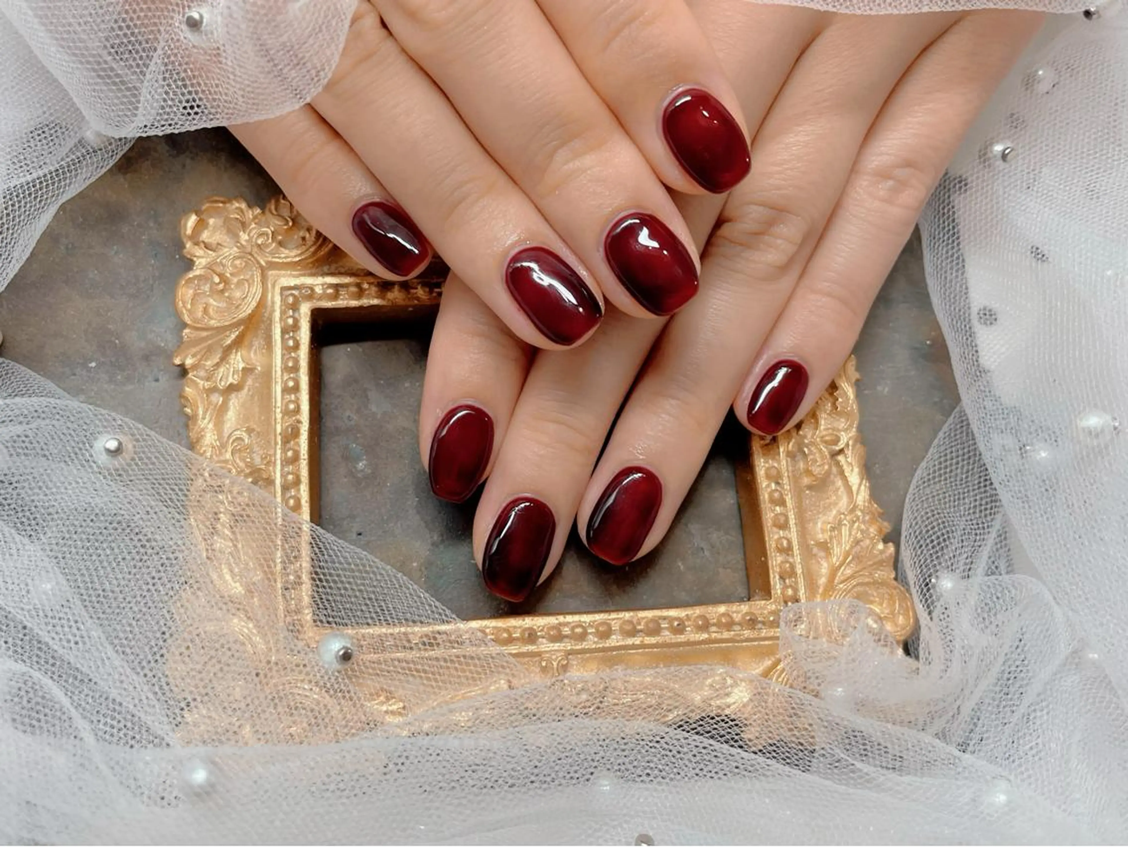 ネイル ハンドネイル マジック ミラーのネイルデザイン