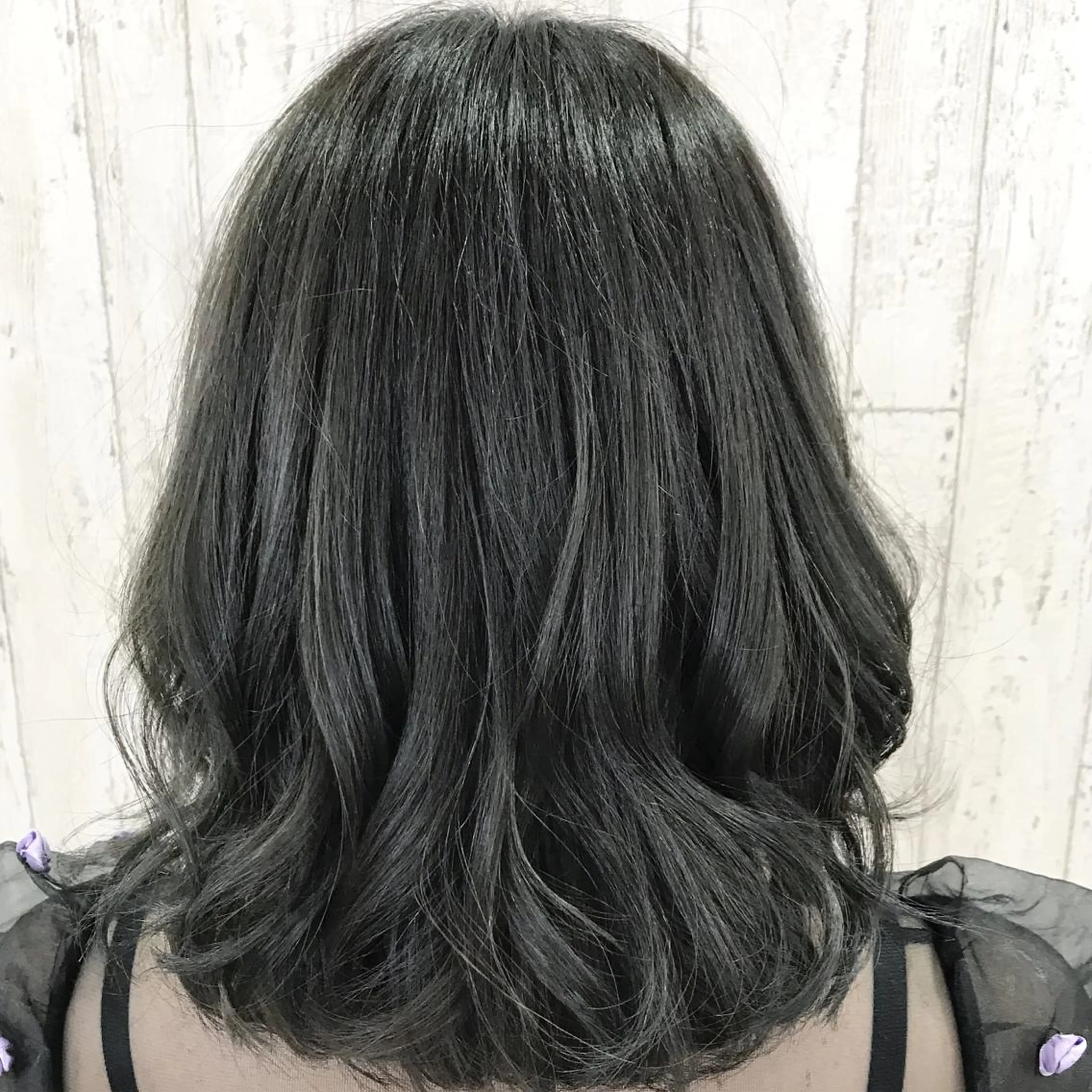 ミディアム カラー アッシュ ダークアッシュ カット パーマ kazufumi ..のヘアスタイル