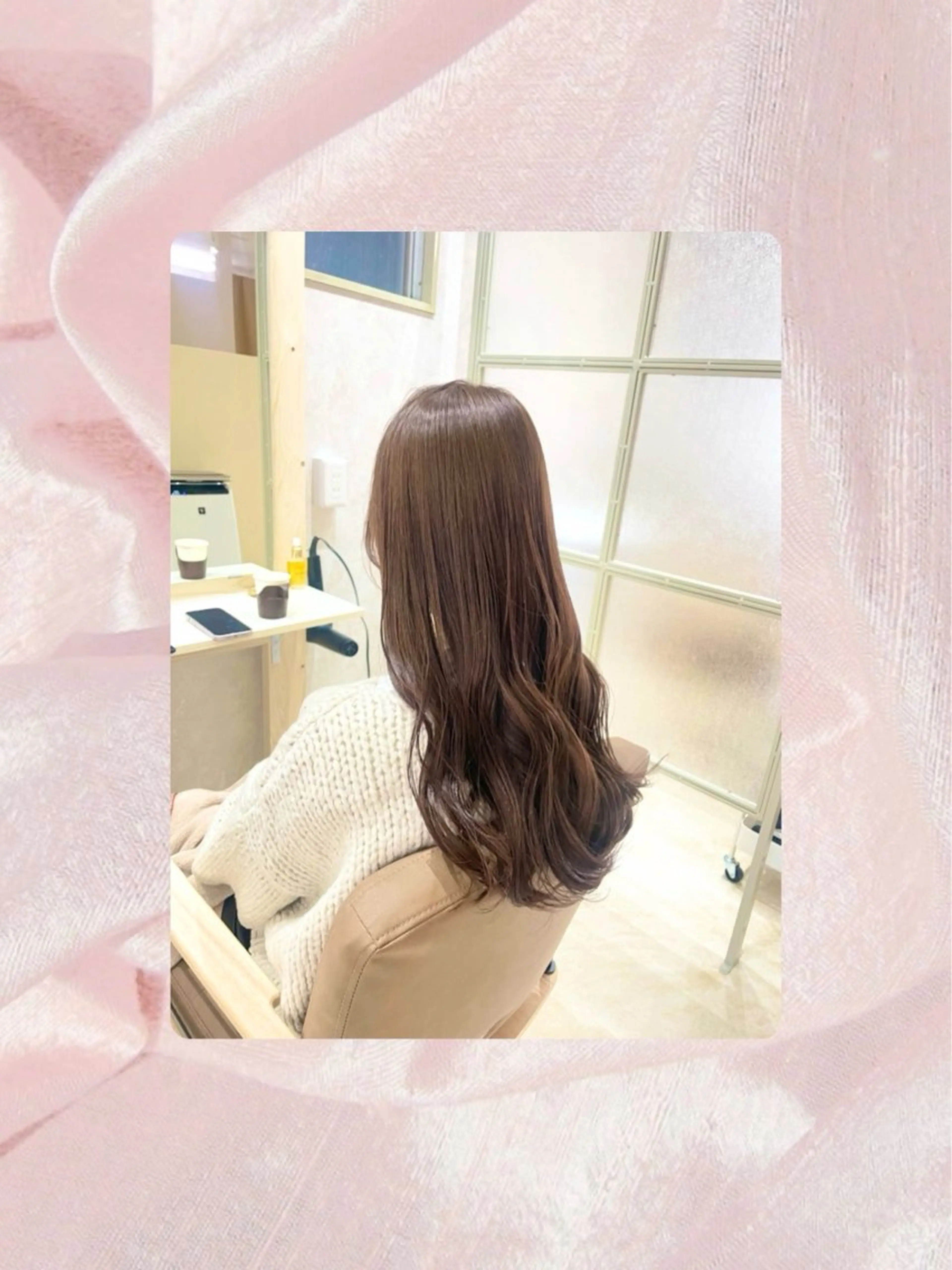 ロング カット ヘアカラー トリートメント ❤︎SAKURA 【Rico】❤︎のヘアスタイル