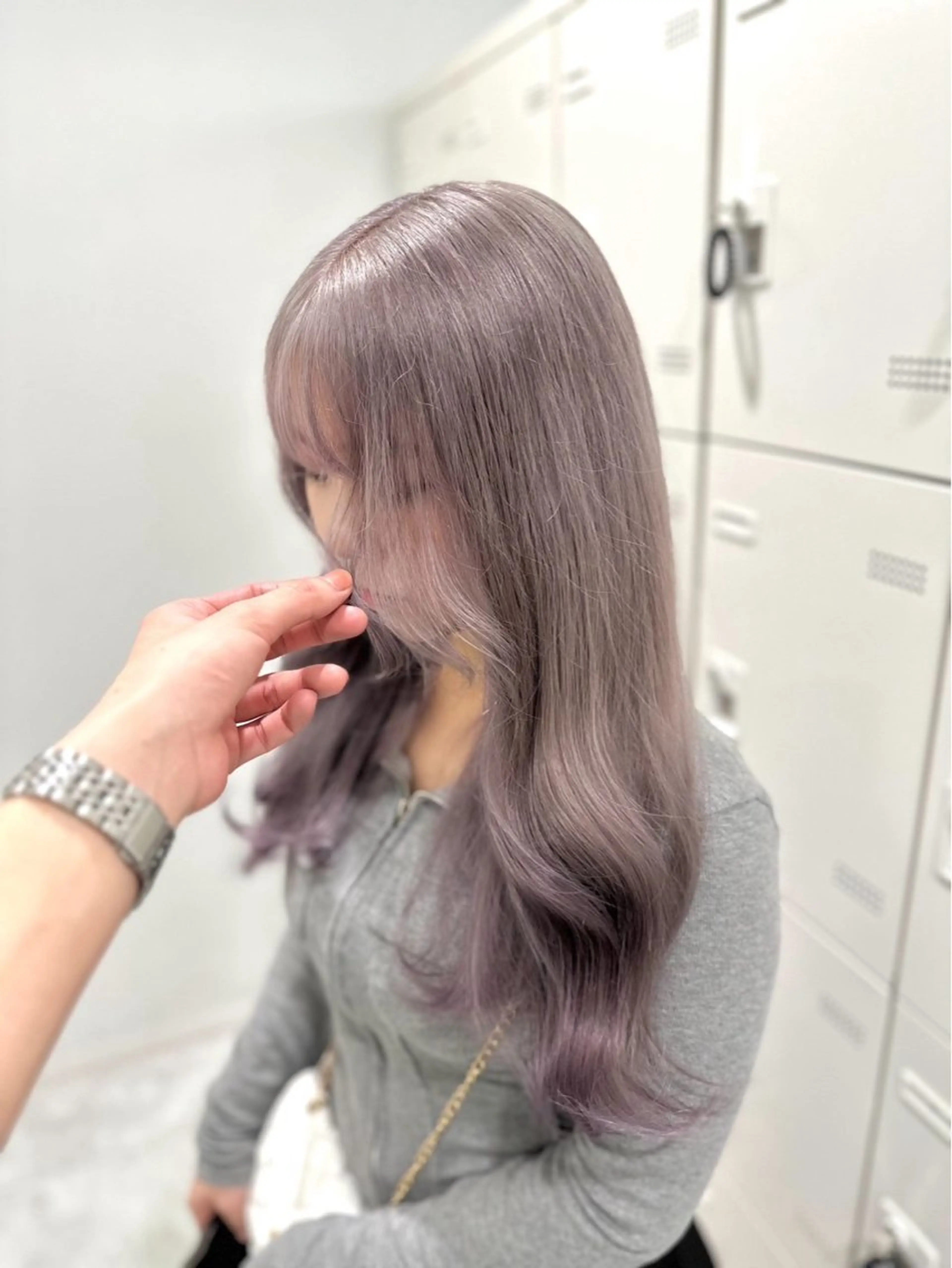 ロング カラー ヘアカラー トリートメント kaho透明感/ 艶カラー💜🫧のヘアスタイル