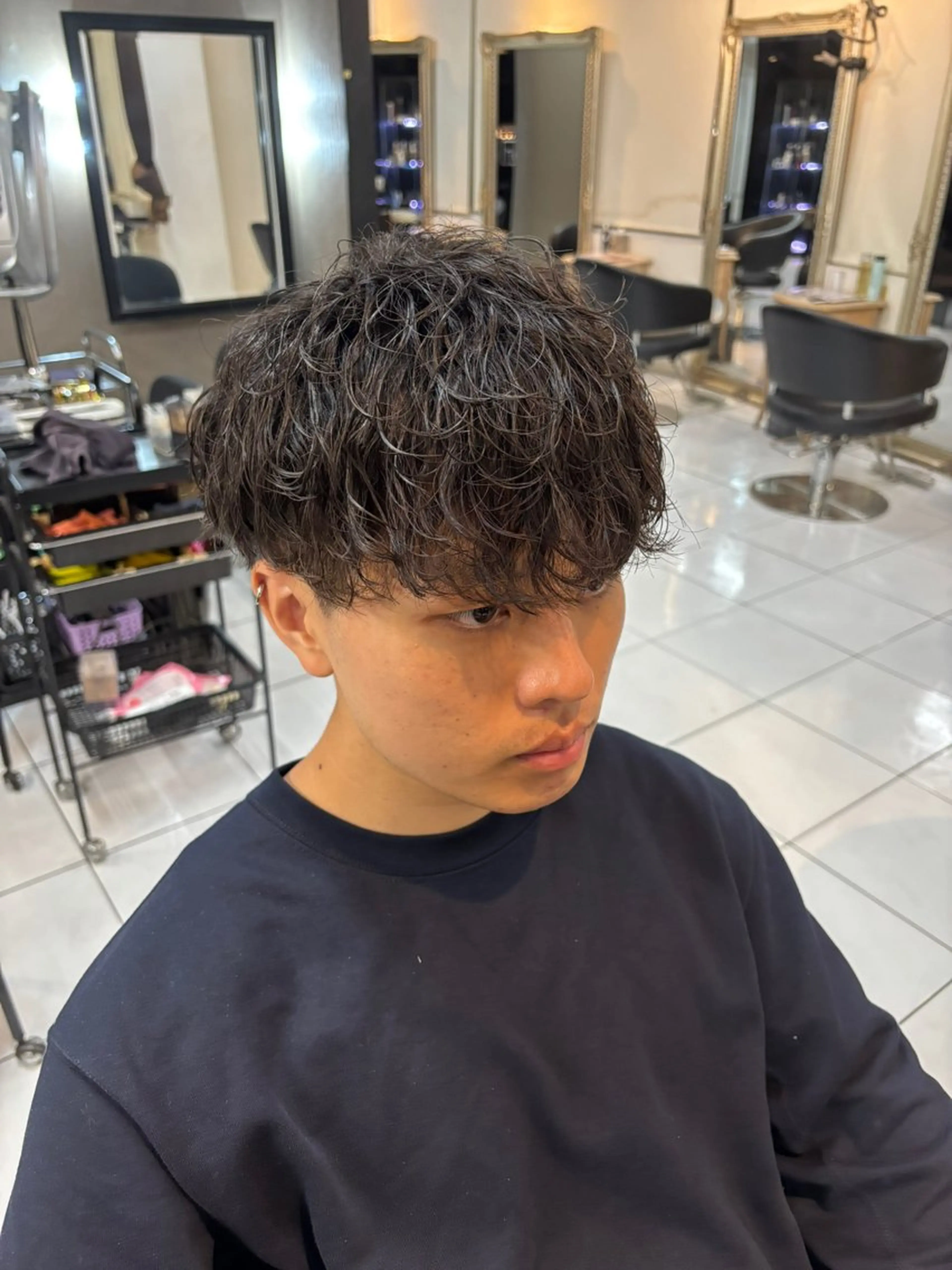 メンズ メンズパーマ カット パーマ 加川 隼人のヘアスタイル