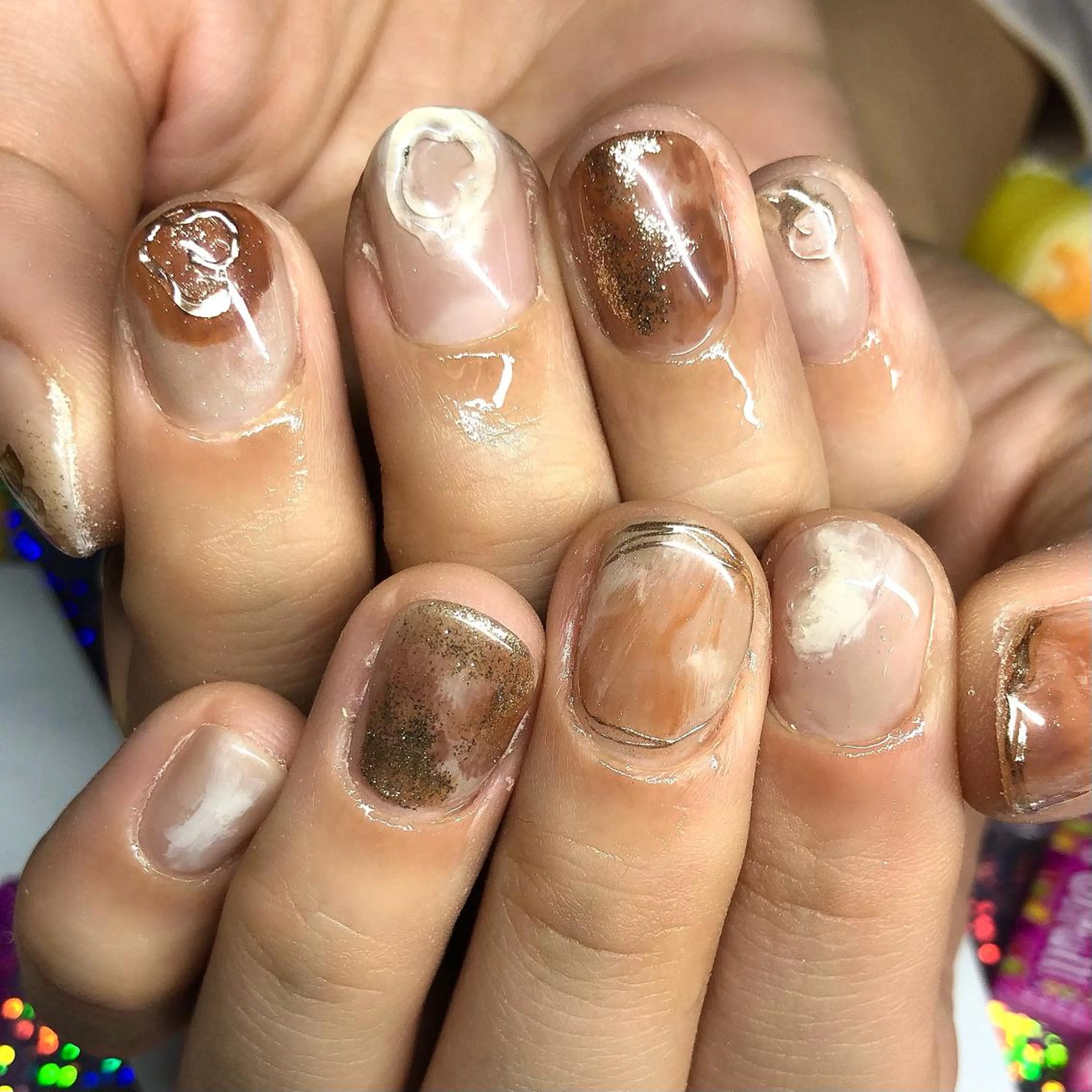 ネイル 持ち込み ニュアンスネイル ハンドネイル 【Yappy🌈】 💖P-tanaのネイルデザイン