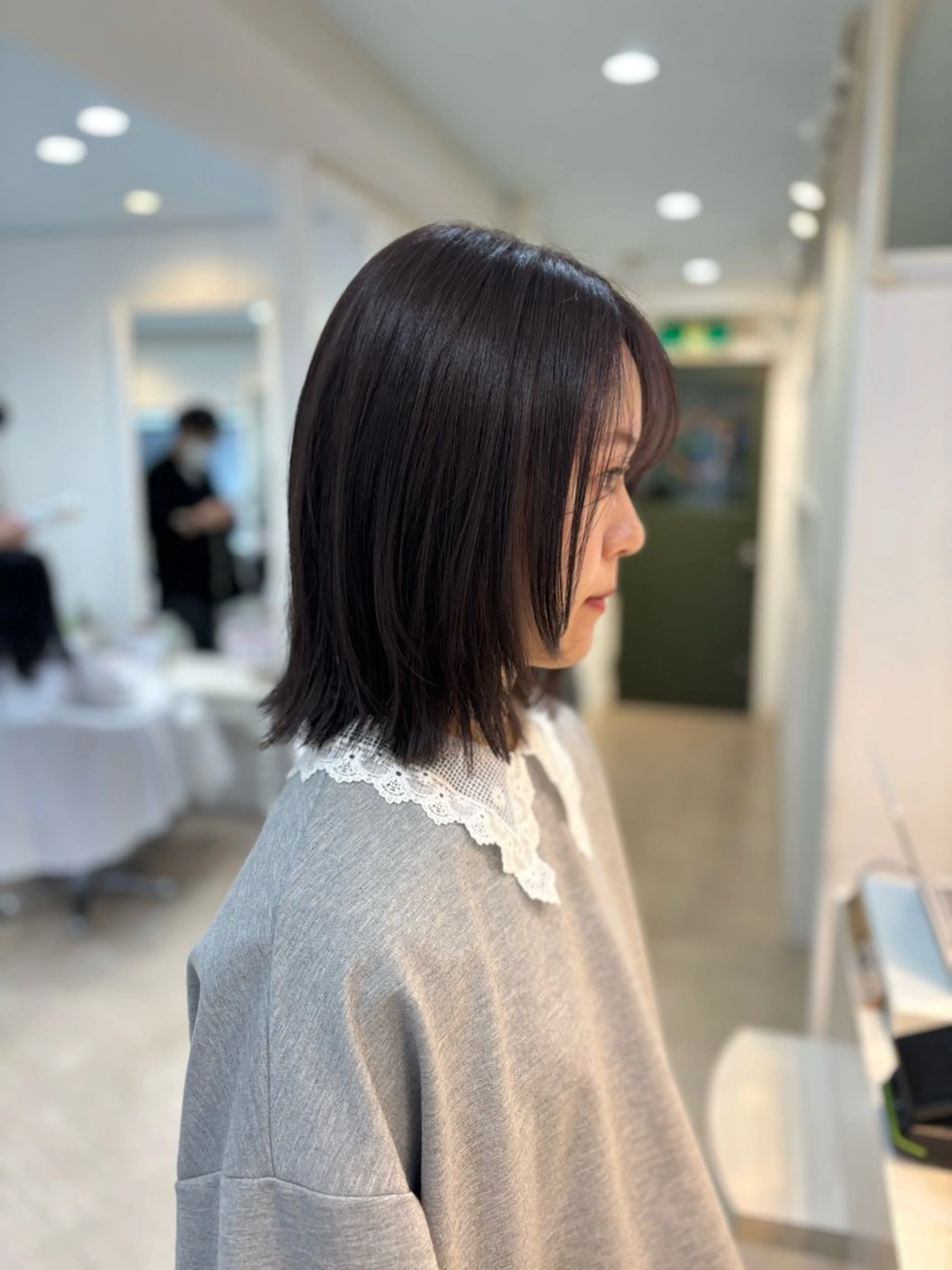 ミディアム カラー 韓国風⭐️くびれヘア 🍀高津かえでのヘアスタイル