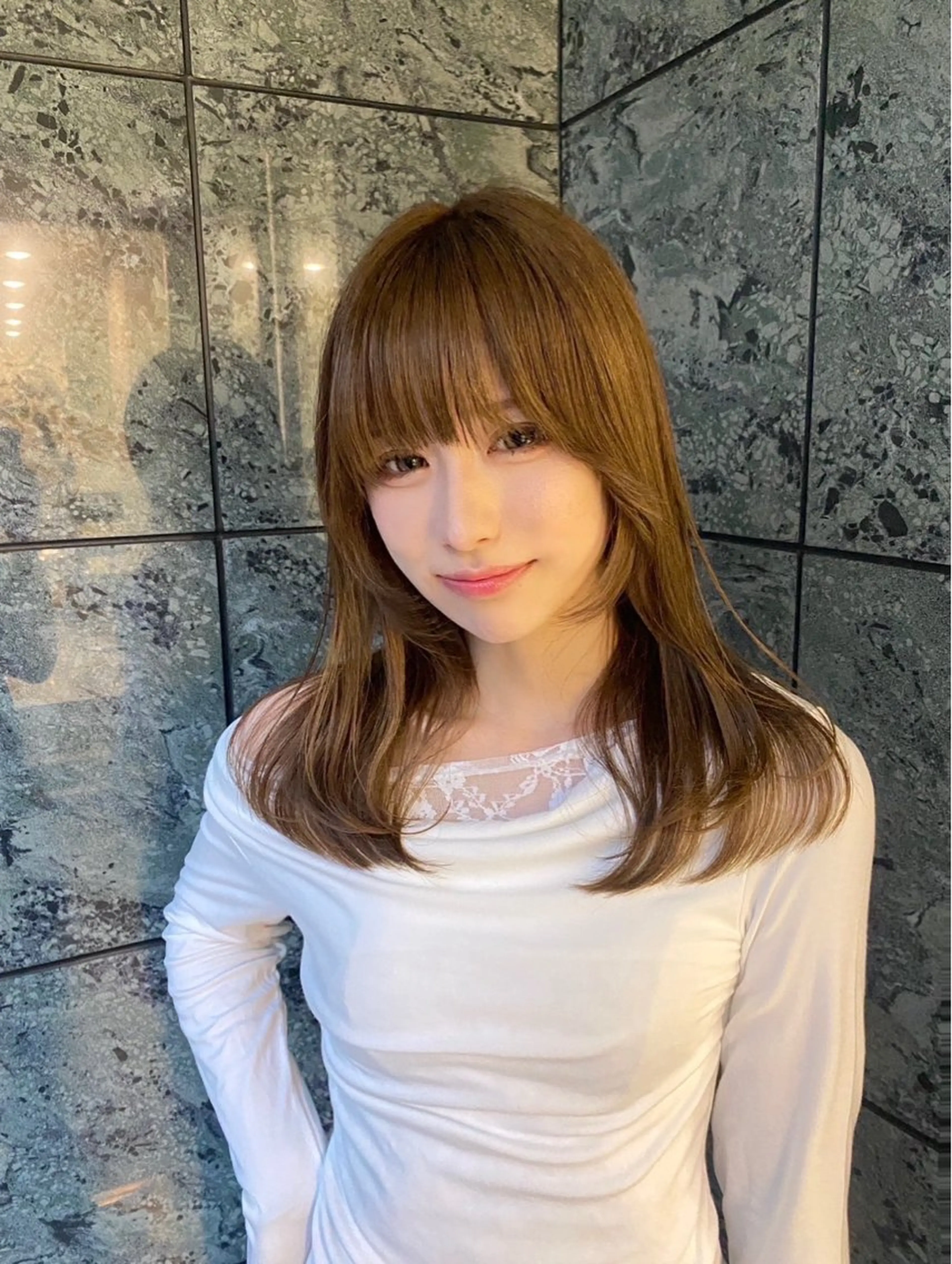 セミロング カラー ヘアカラー 韓国風/ブリーチ/ 透明感🫧ケイタのヘアスタイル