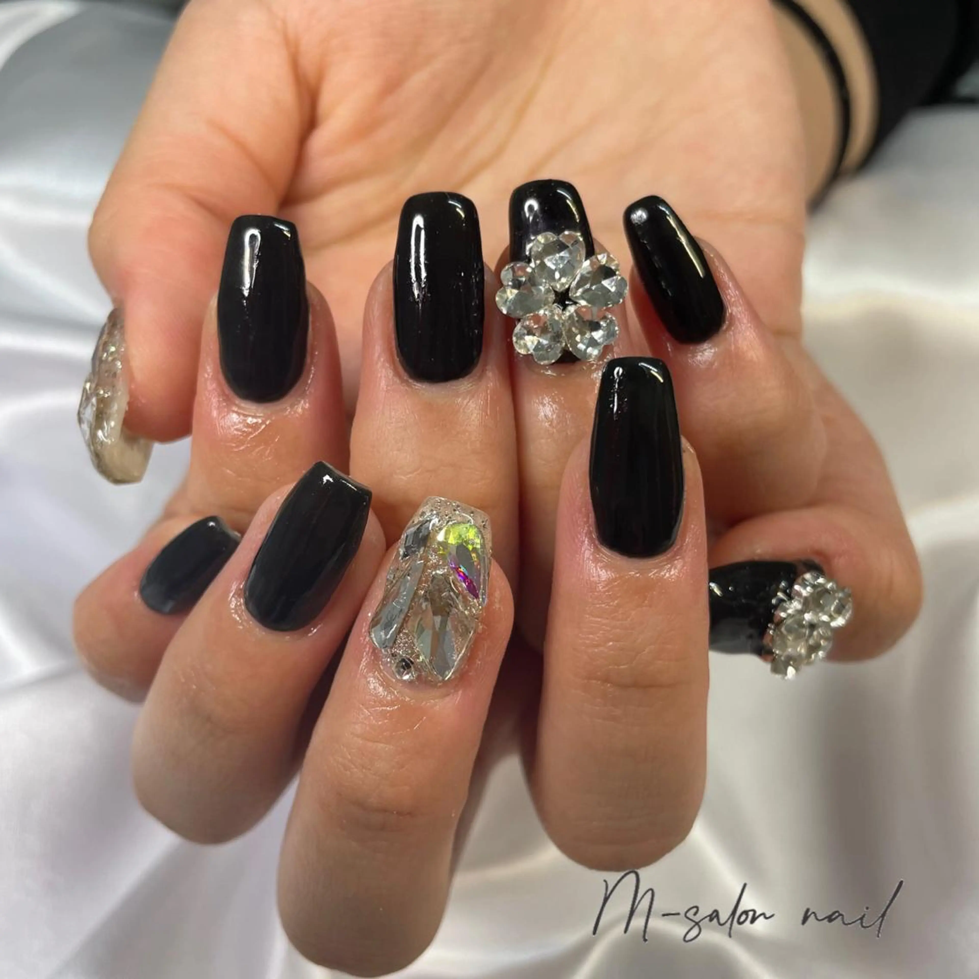 ネイル フラワーネイル ハンドネイル 韓国/網紅/パーツ M-salonのネイルデザイン