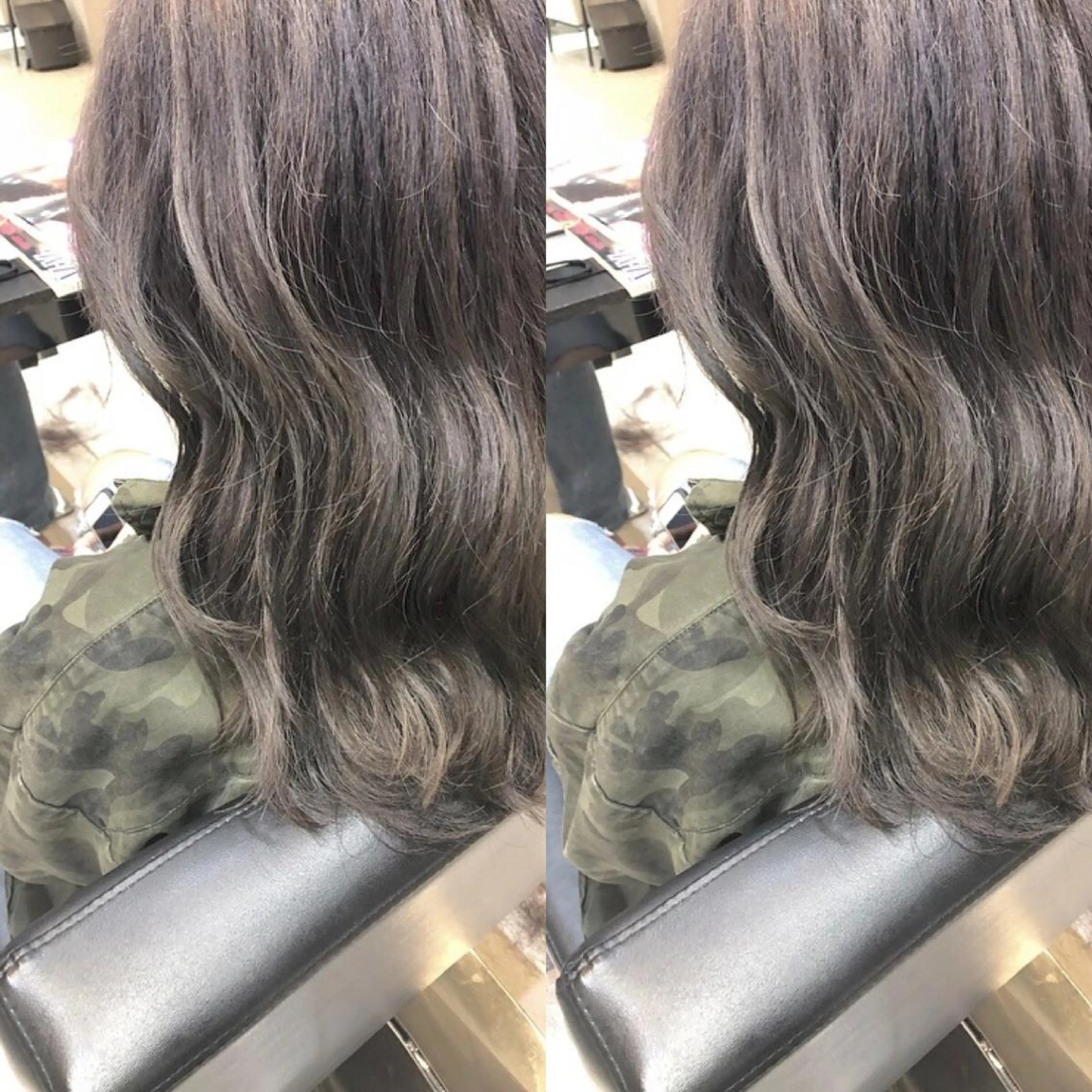 ロング カラー アッシュ パープルカラー パープルアッシュ 女性リピ90%🍨 🩷佐藤みずきのヘアスタイル