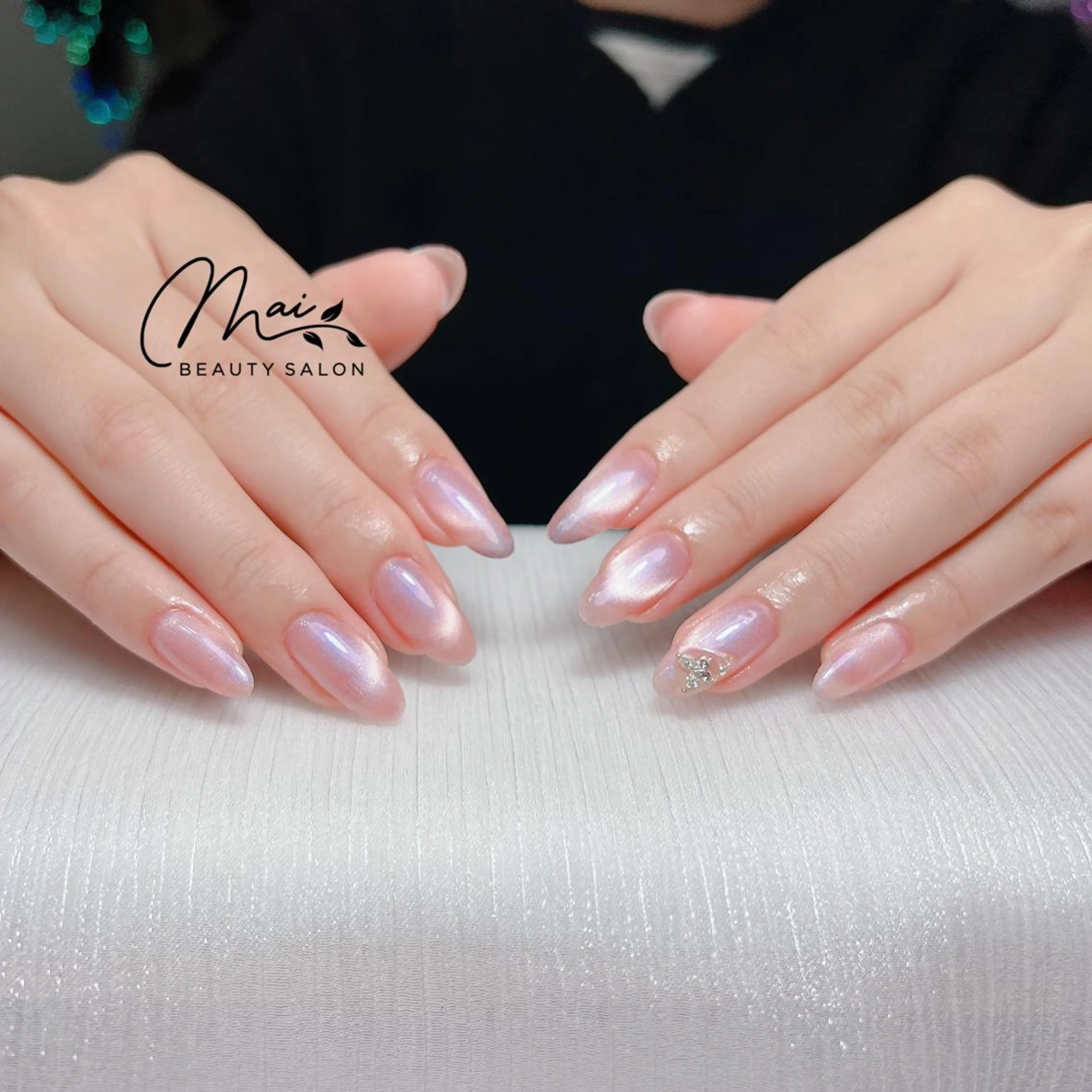 ネイル オーロラネイル チークネイル 長さ出し フラッシュネイル フットネイル MaiBeauty dodoのネイルデザイン