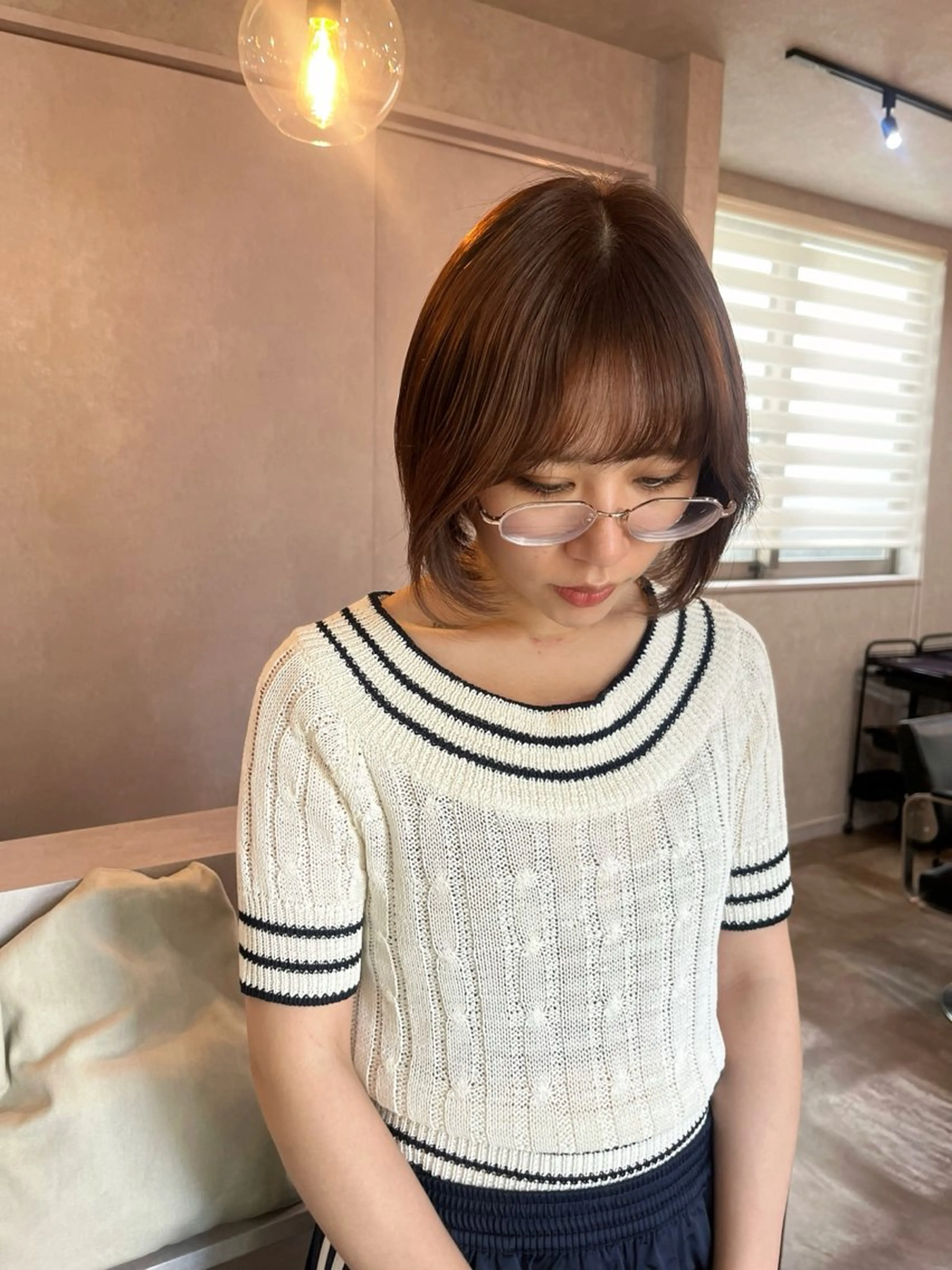 ミディアム アッシュ 髪質改善 トリートメント ere 代々木公園所属・みほ/ニュアンス/ モード/艶カラーのヘアスタイル