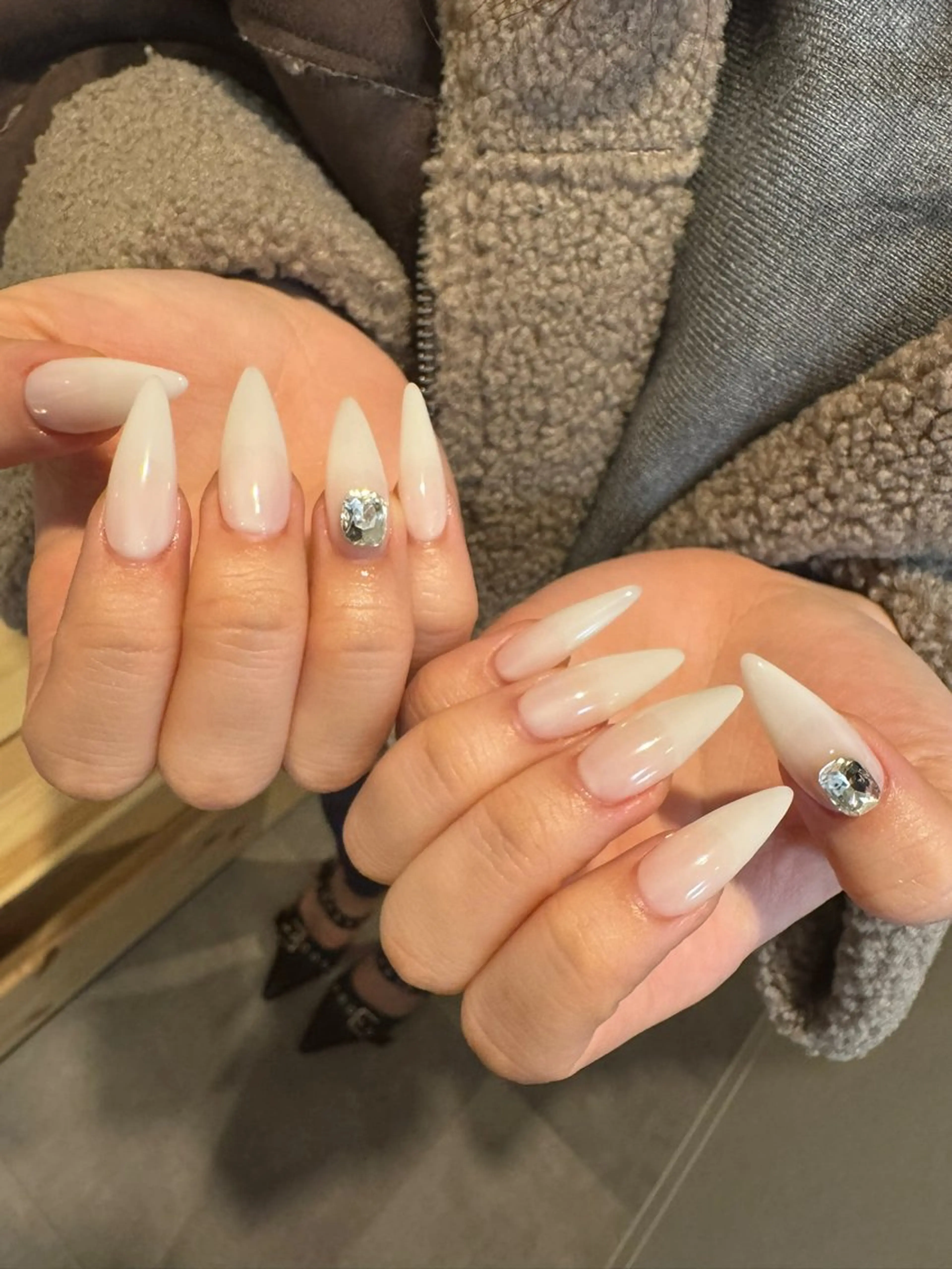 ネイル 長さ出し ロングネイル THE LOVERS 🖤 tomomiのネイルデザイン