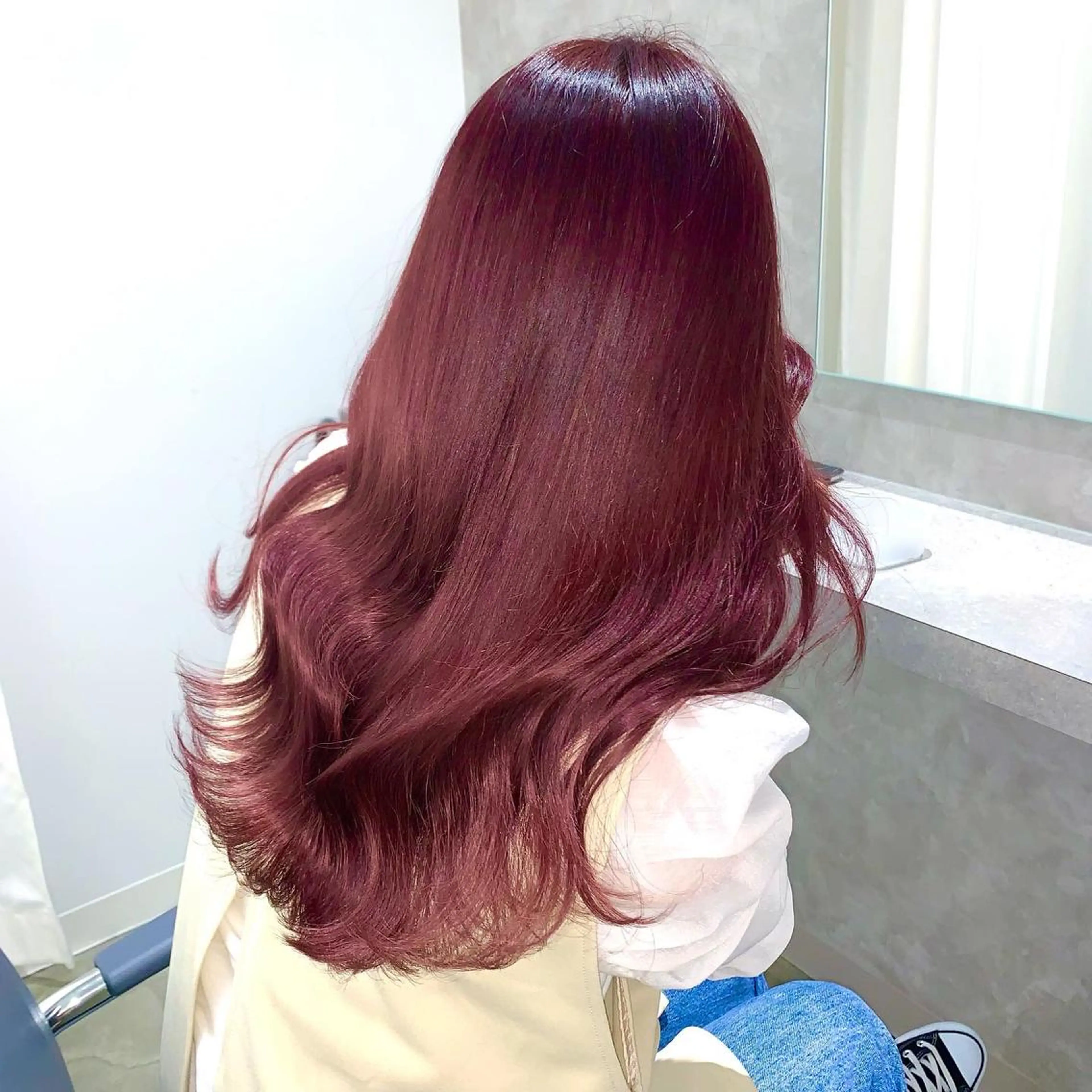 ロング カラー ヘアアレンジ 新宿♥ハッシュカット 暖色カラー♥Unaのヘアスタイル