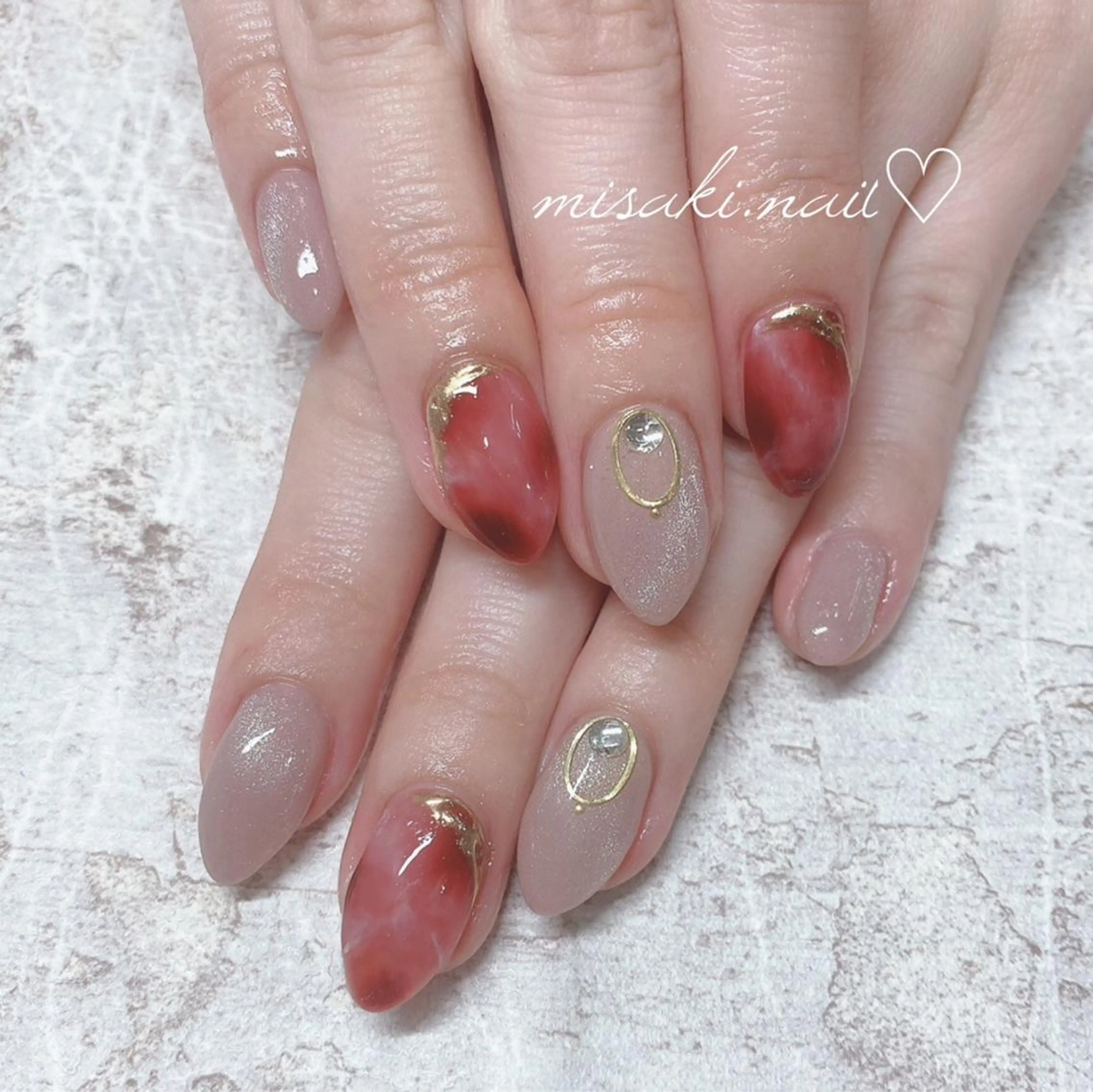 ネイル 韓国ネイル ワンホンネイル ハンドネイル nailsalon miinailsのネイルデザイン