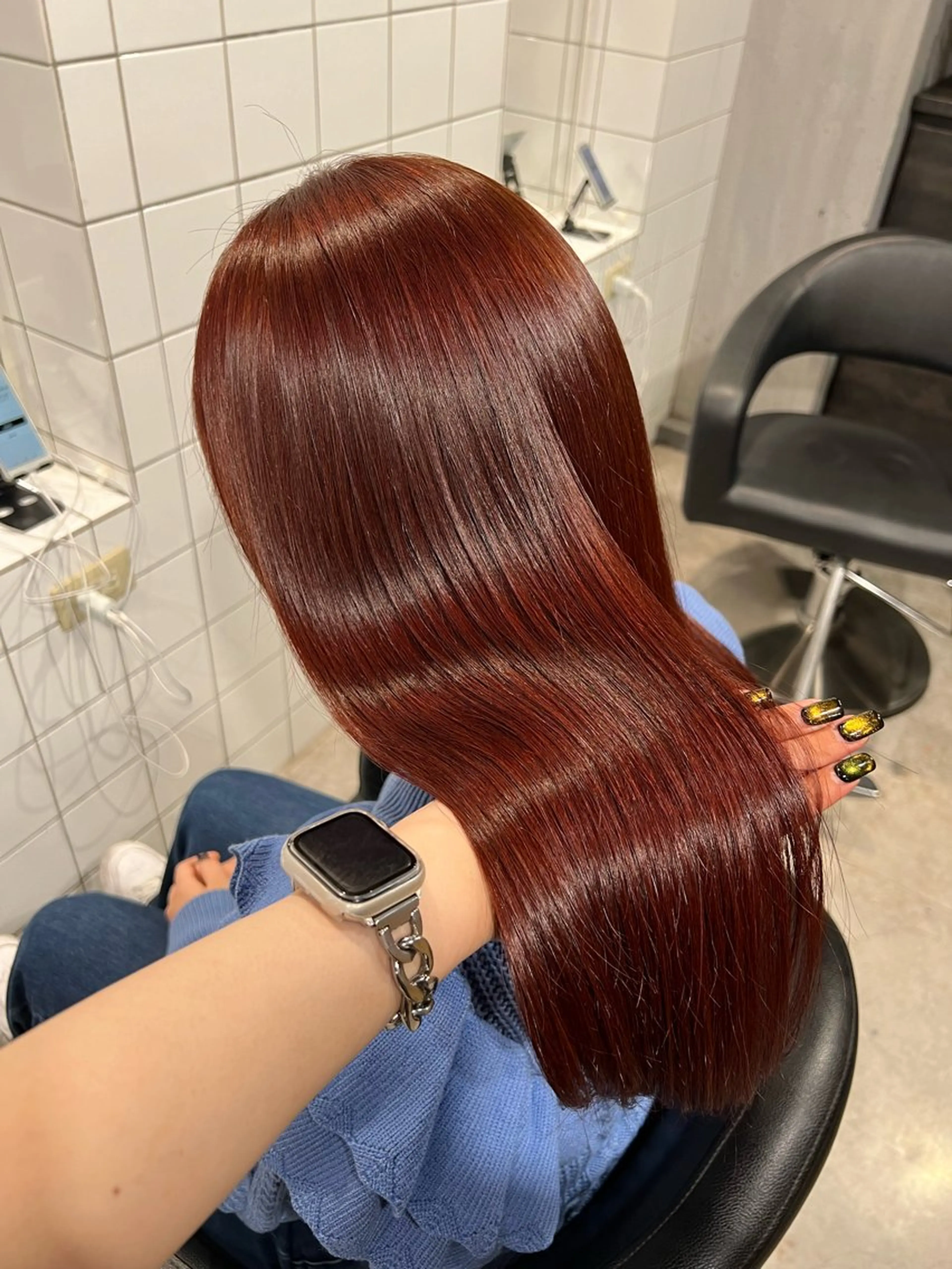 ロング カラー AYUMI/赤み消し /ブラウンカラーのヘアスタイル