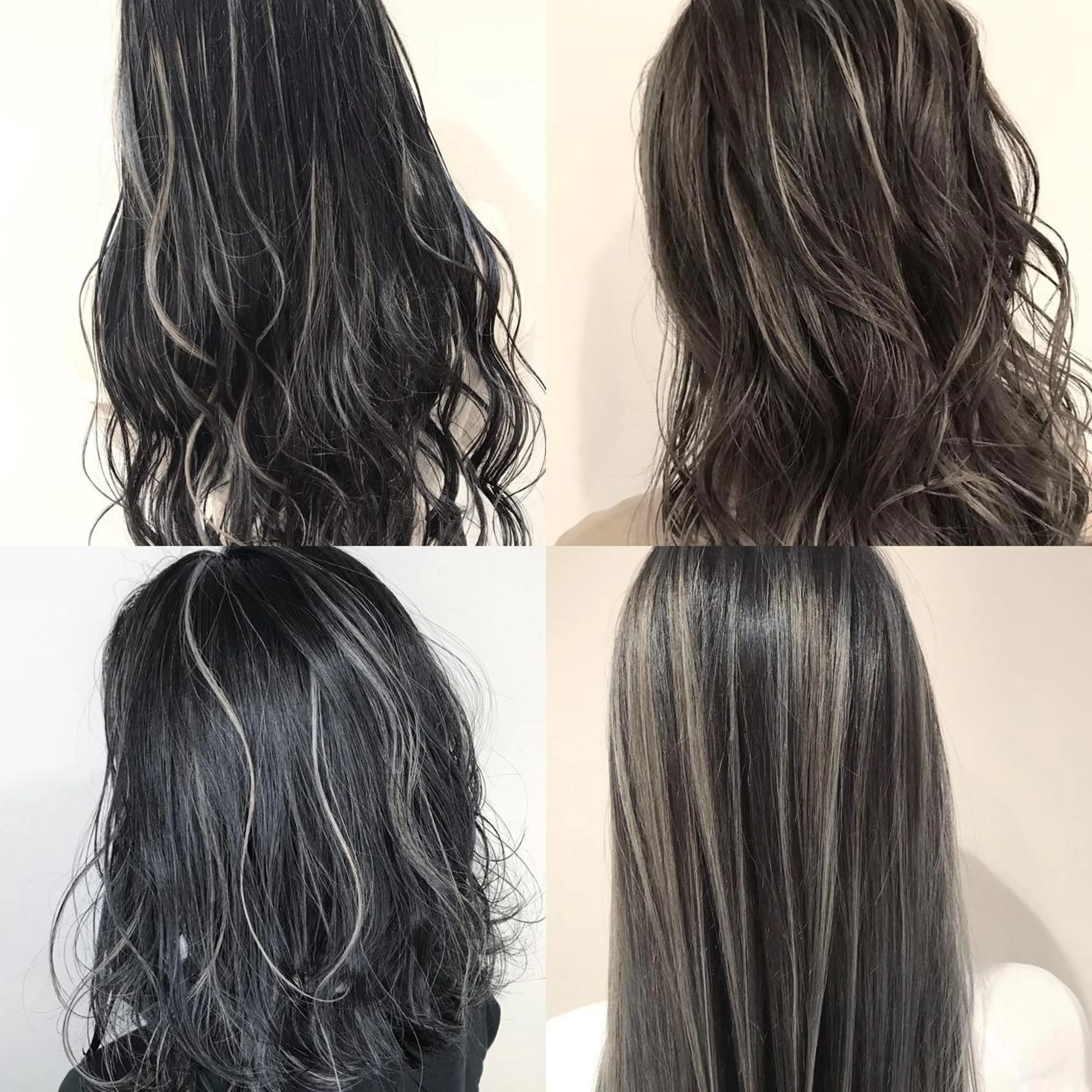 セミロング カラー アッシュ アッシュグレー アッシュグレージュ バレイヤージュ ミストバング AMI Hair supply所属・髪質改善カラー韓国風 レイヤーtudaのヘアスタイル