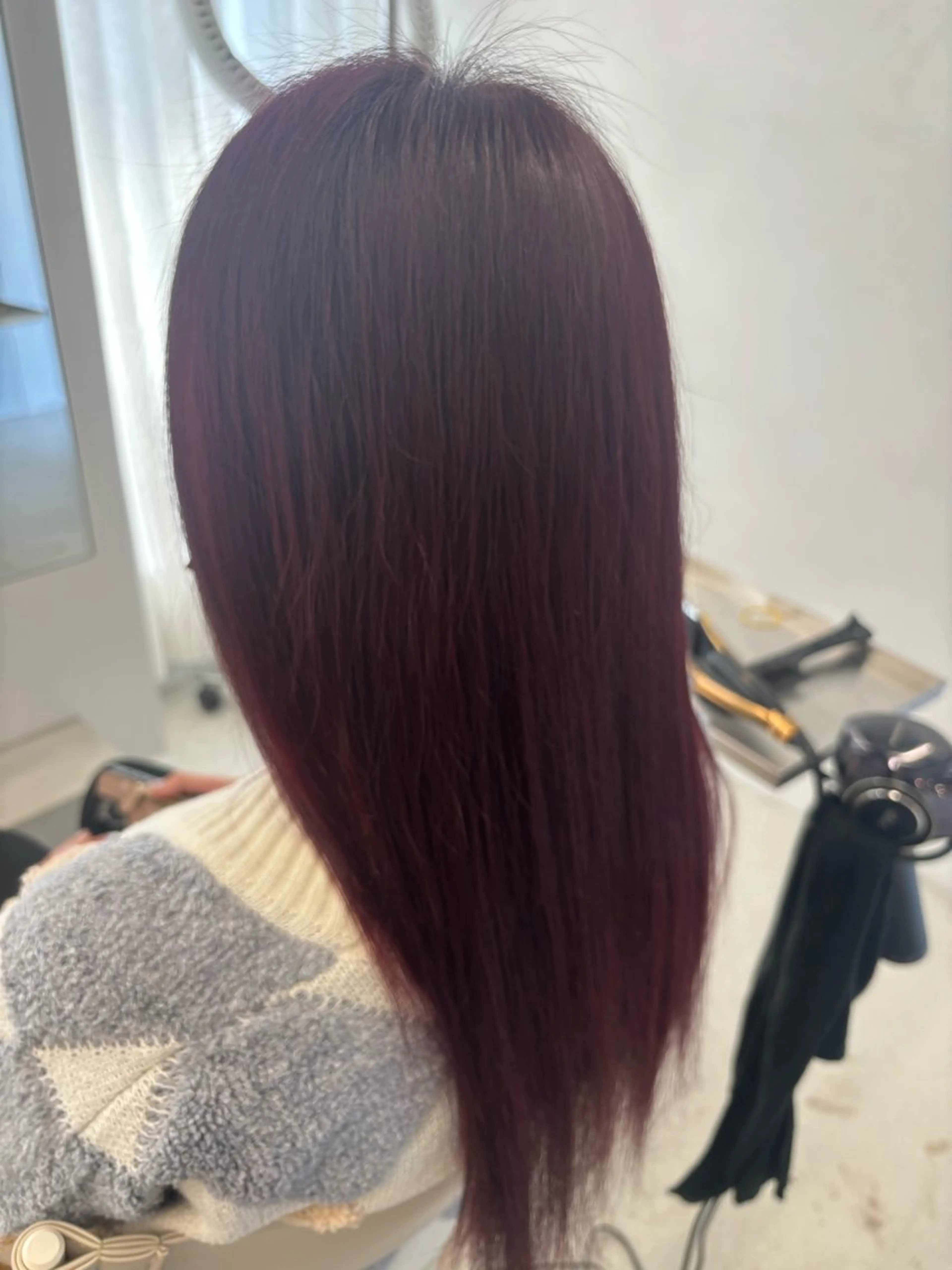 カラー レッドカラー 艶髪/ハイトーン/ 透明感/maayaのヘアスタイル