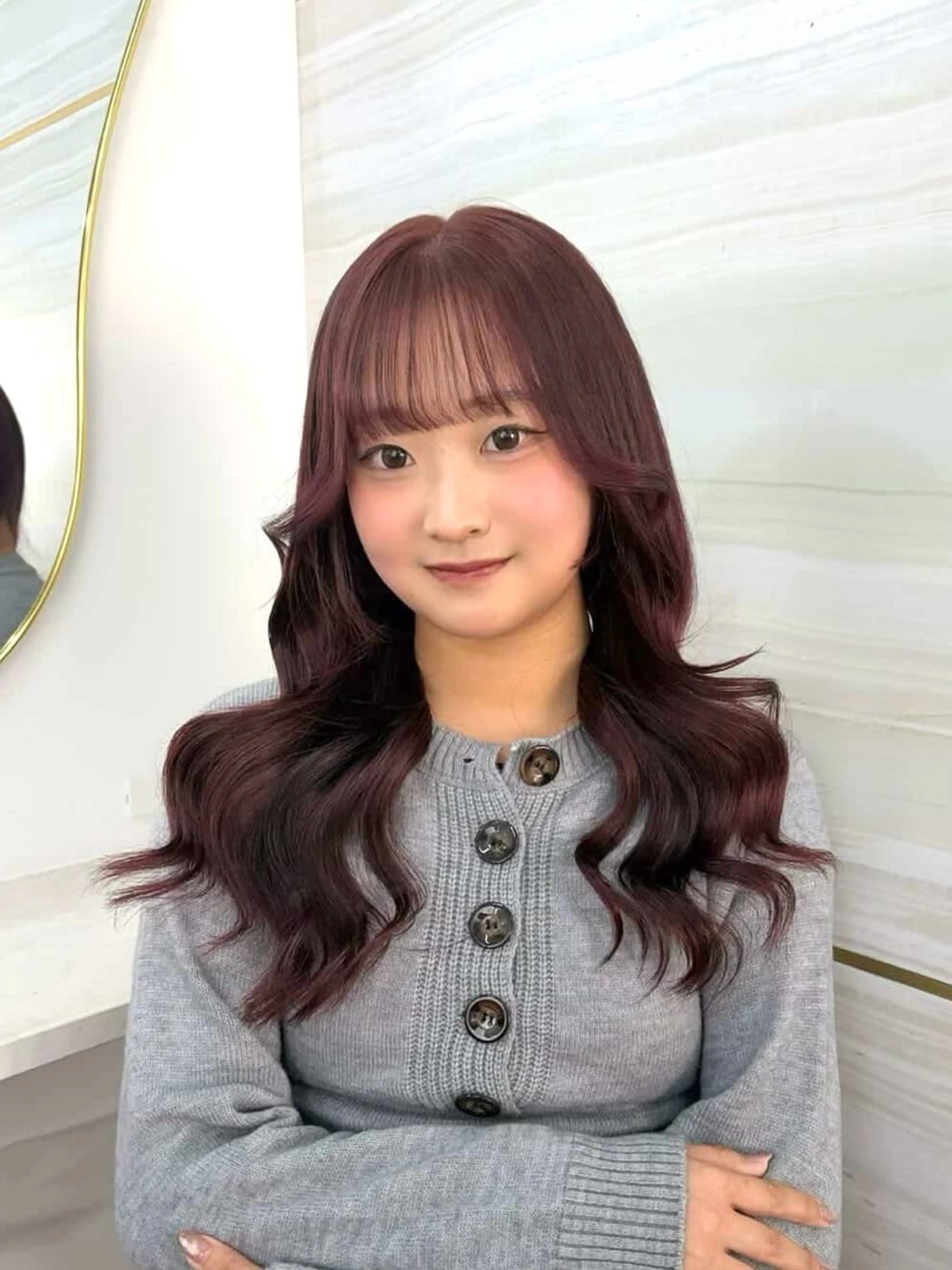 ロング カラー カット ヘアカラー 🩶鈴木茉奈🩶艶髪 /透明感/暖色カラーのヘアスタイル