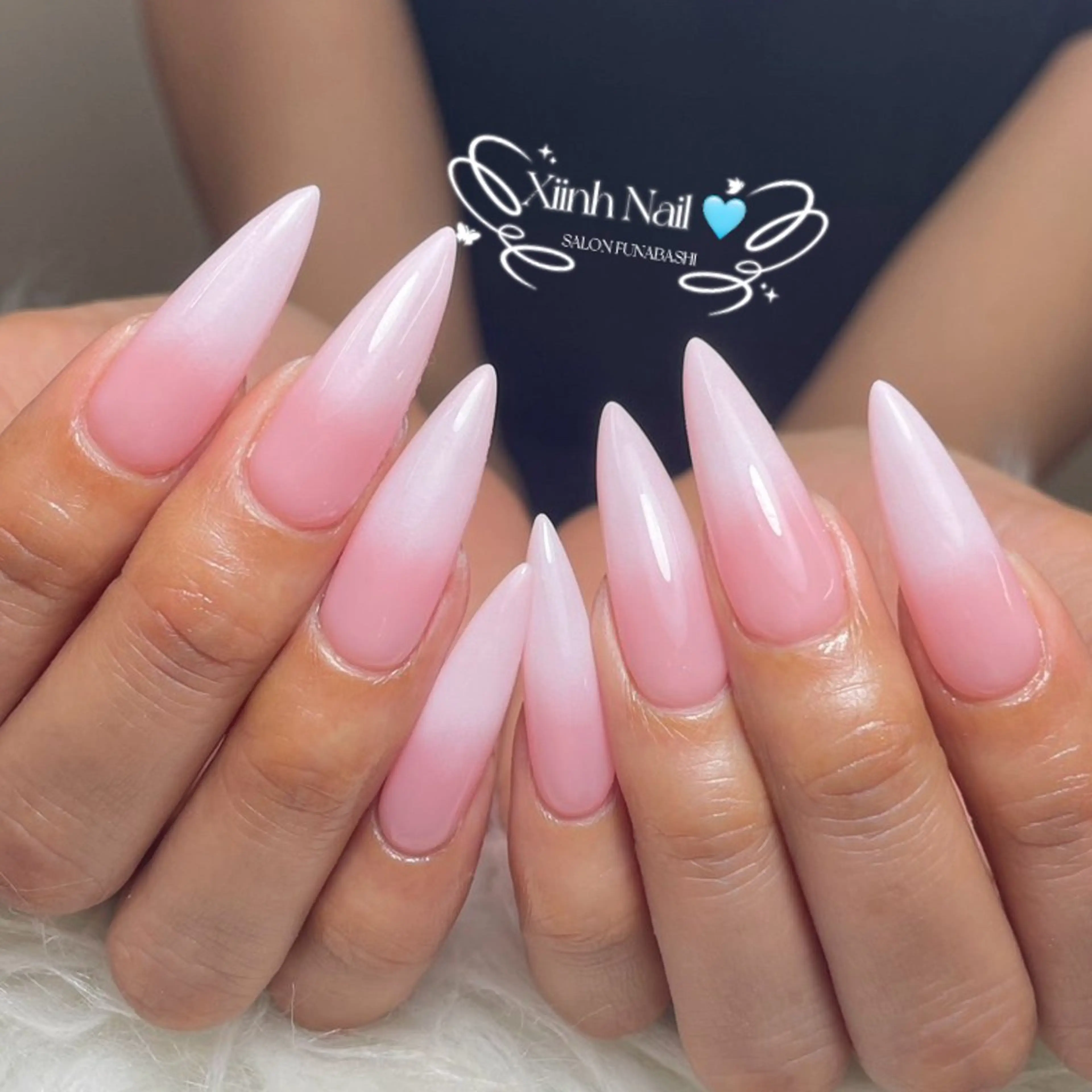 ネイル チークネイル 桜ネイル 長さ出し フットネイル ジェルネイル ハンドネイル XIINH NAIL SALONのネイルデザイン
