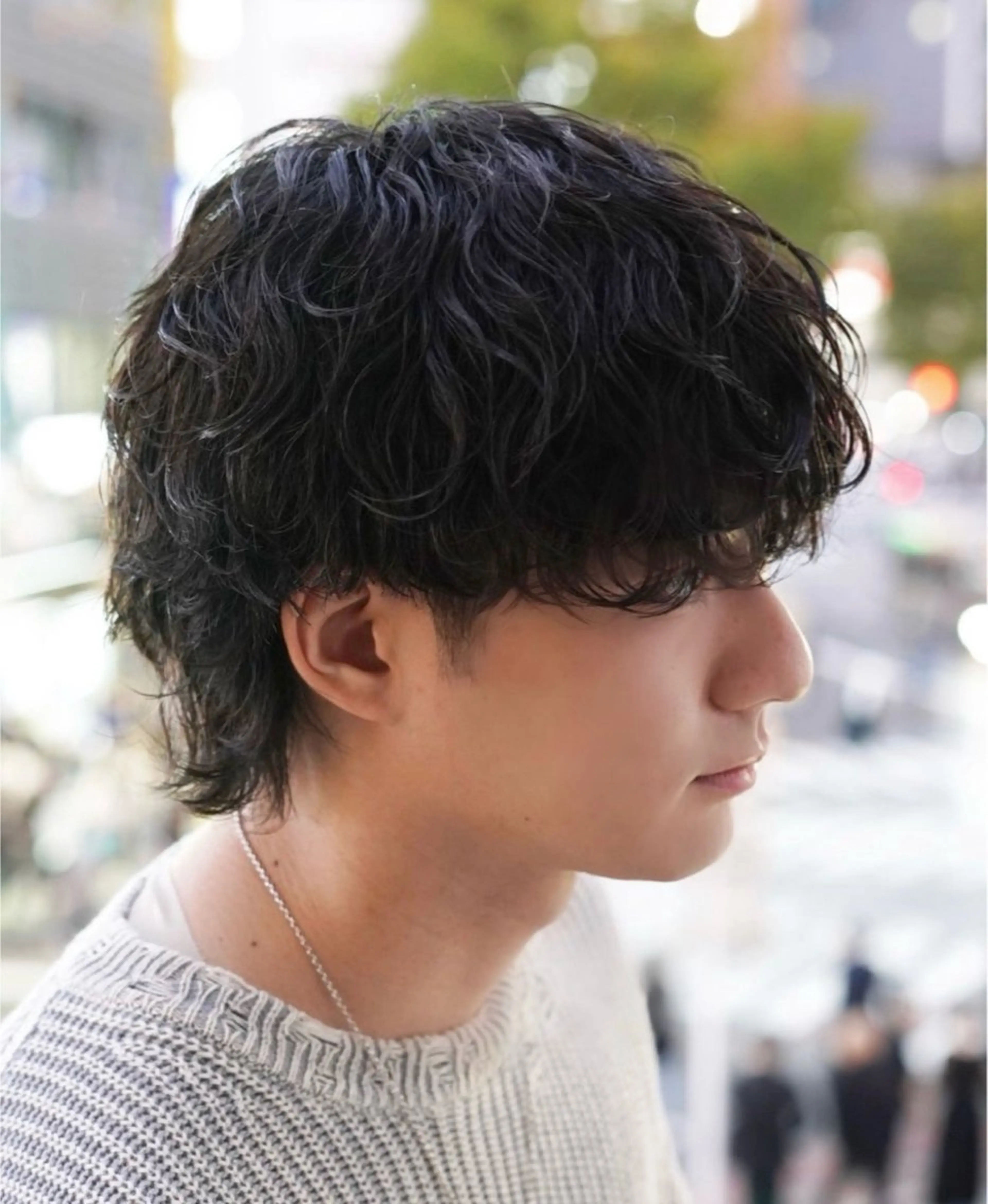 ショート カラー パーマ メンズ キッズ メンズパーマ 波巻きパーマ 栄💗レイヤーカット ｜パーマ｜haruのヘアスタイル