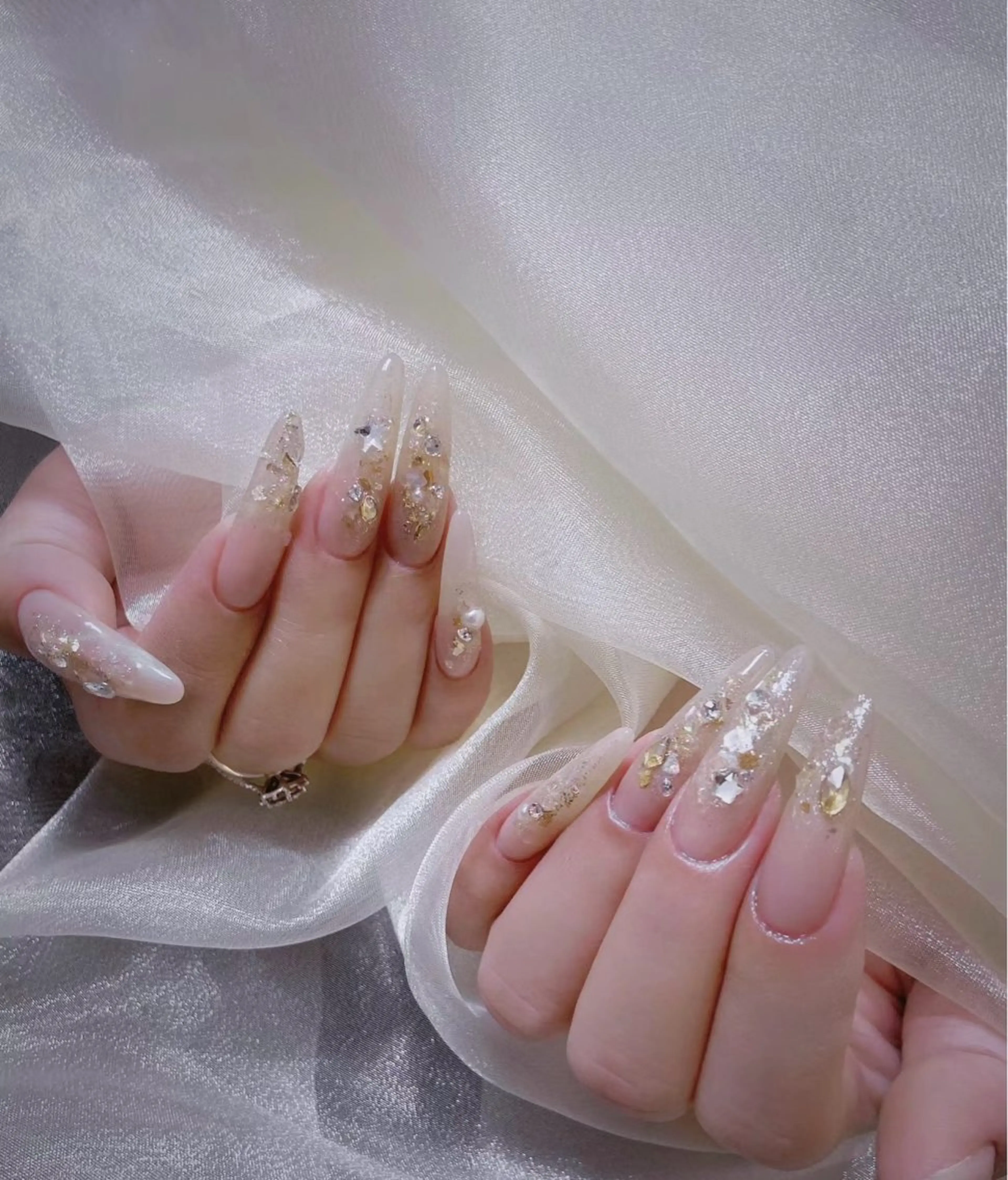 セミロング めぐみのネイルサロン スタッフ練習のネイルデザイン