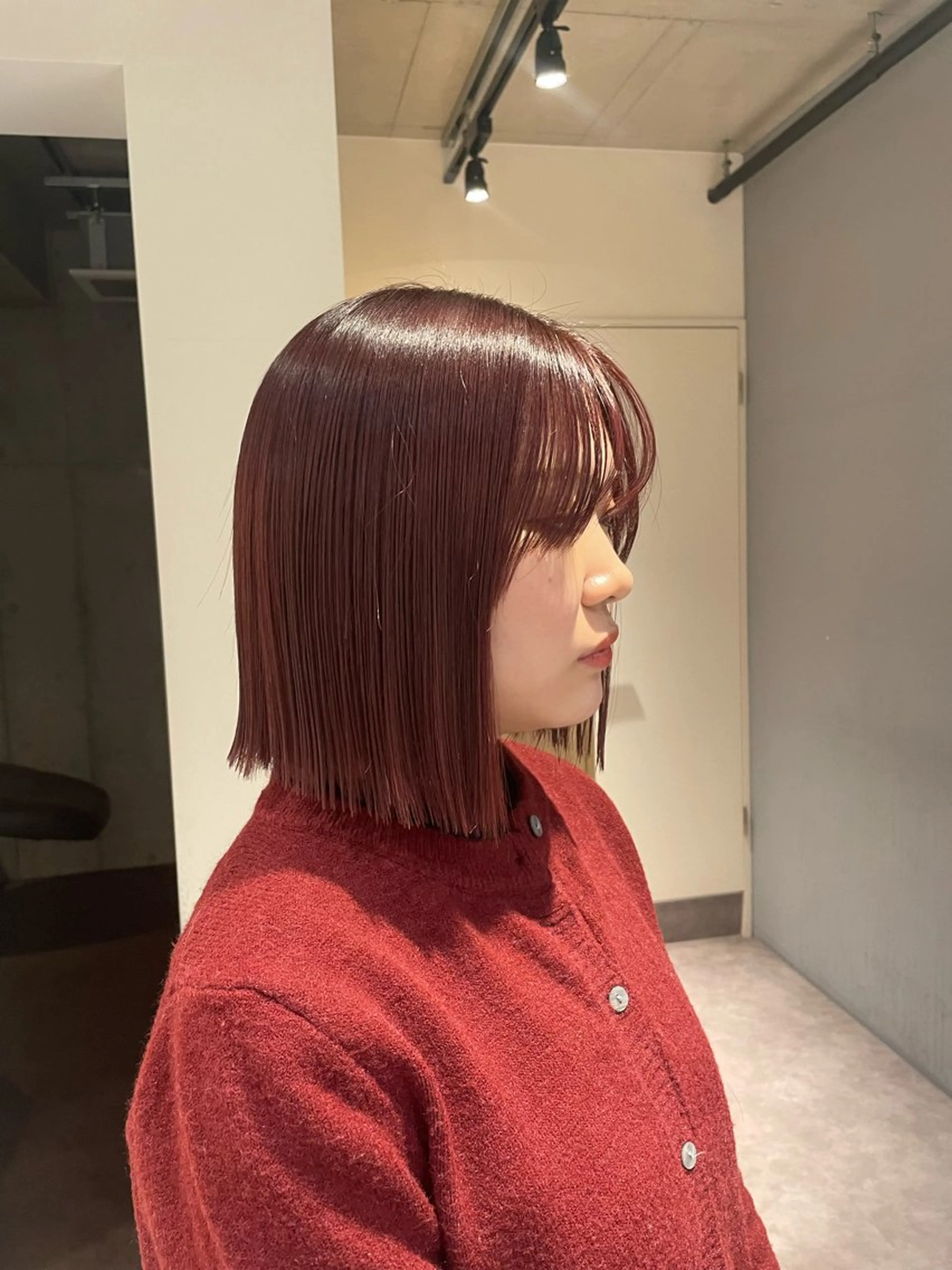 ショート カラー カシス カット ヘアカラー 葉月/ボブ/ 透明感カラー／中目黒のヘアスタイル