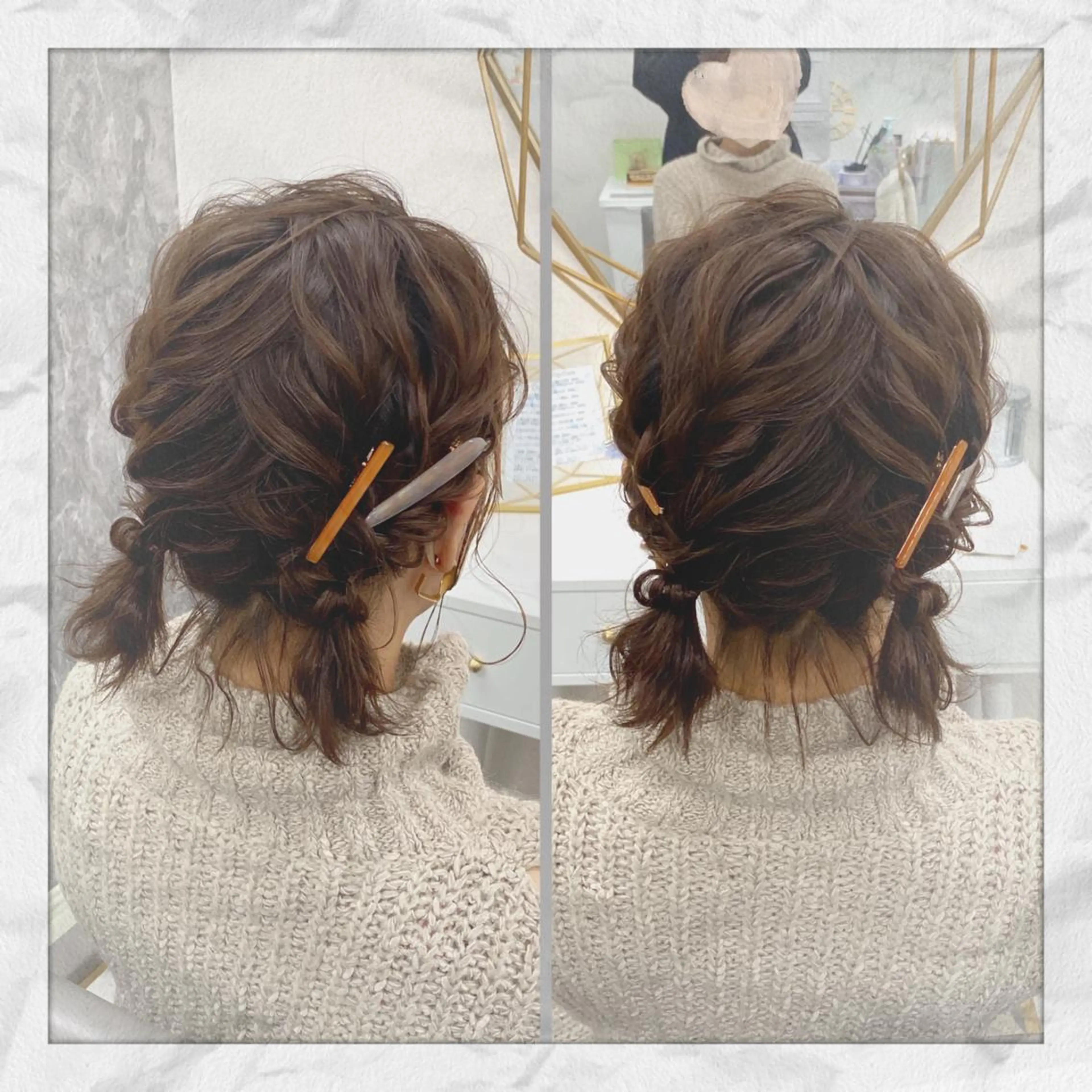 ショート ヘアアレンジ ヘアセット ヘアセット/着付け 𓇼 松本 夏美𓇼のヘアスタイル