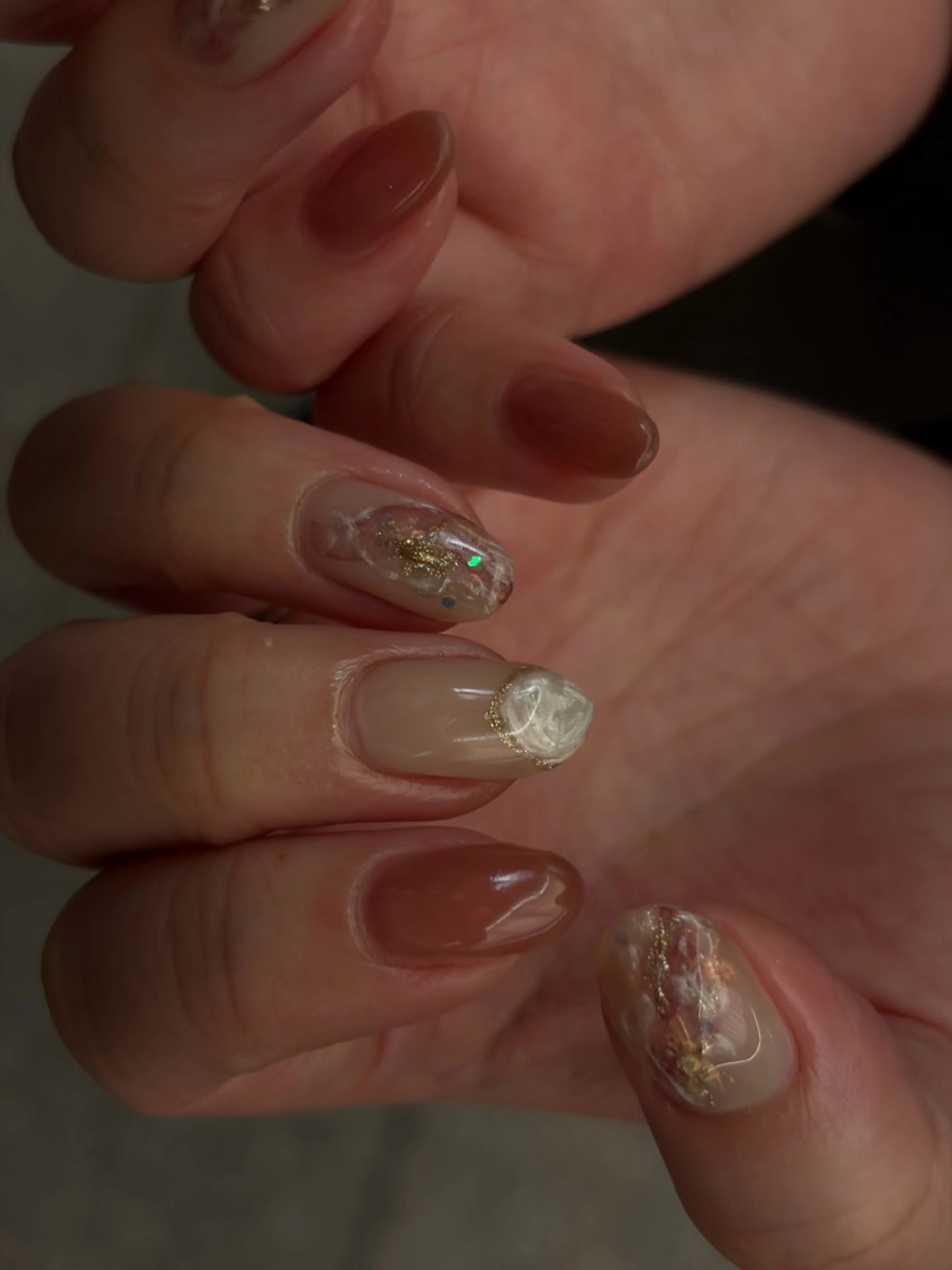 ネイル ニュアンスネイル オフィスネイル シンプルネイル ハンドネイル calla/南森町/ パラジェルのネイルデザイン