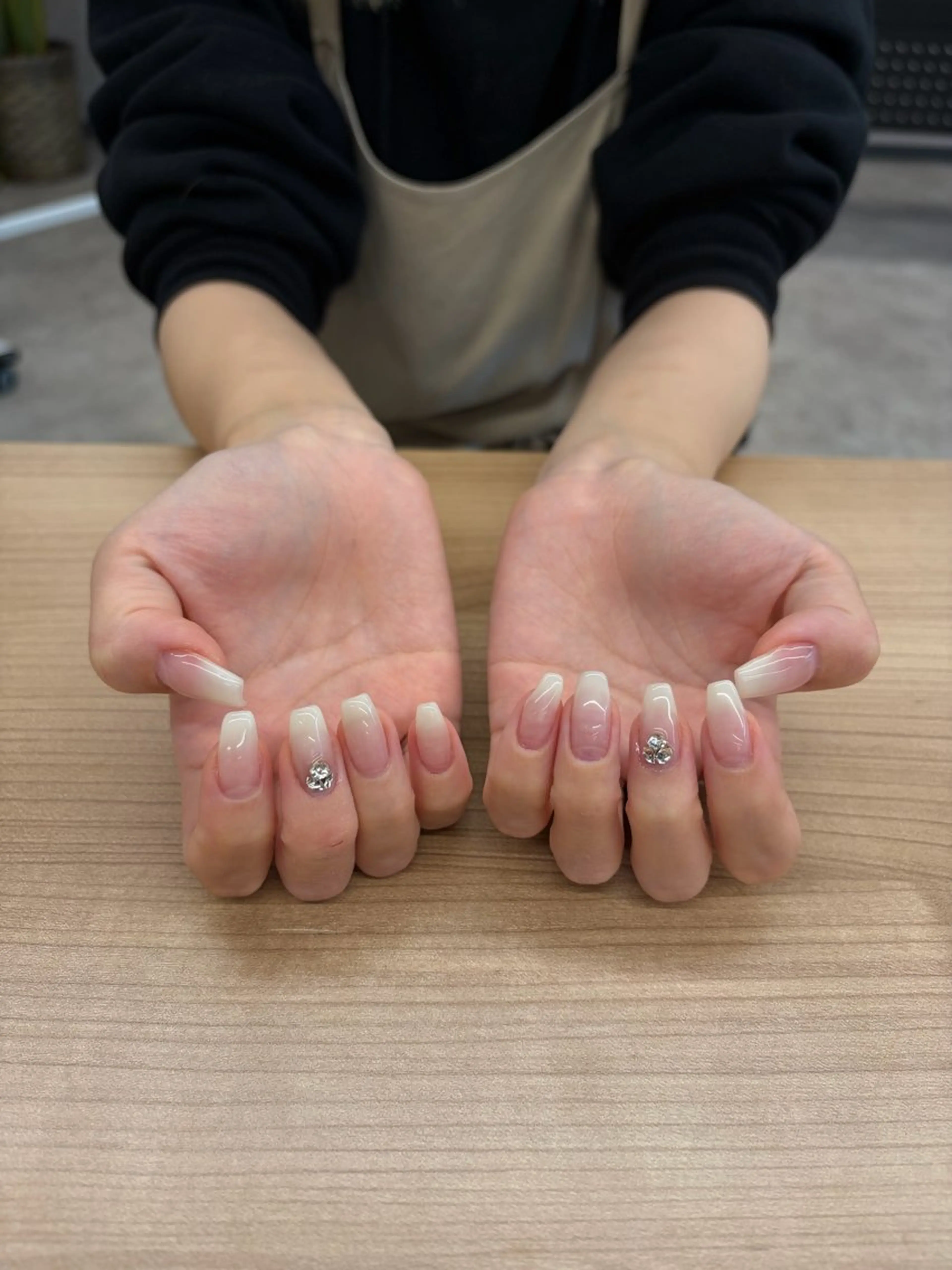 白グラデーション(オフあり)の写真