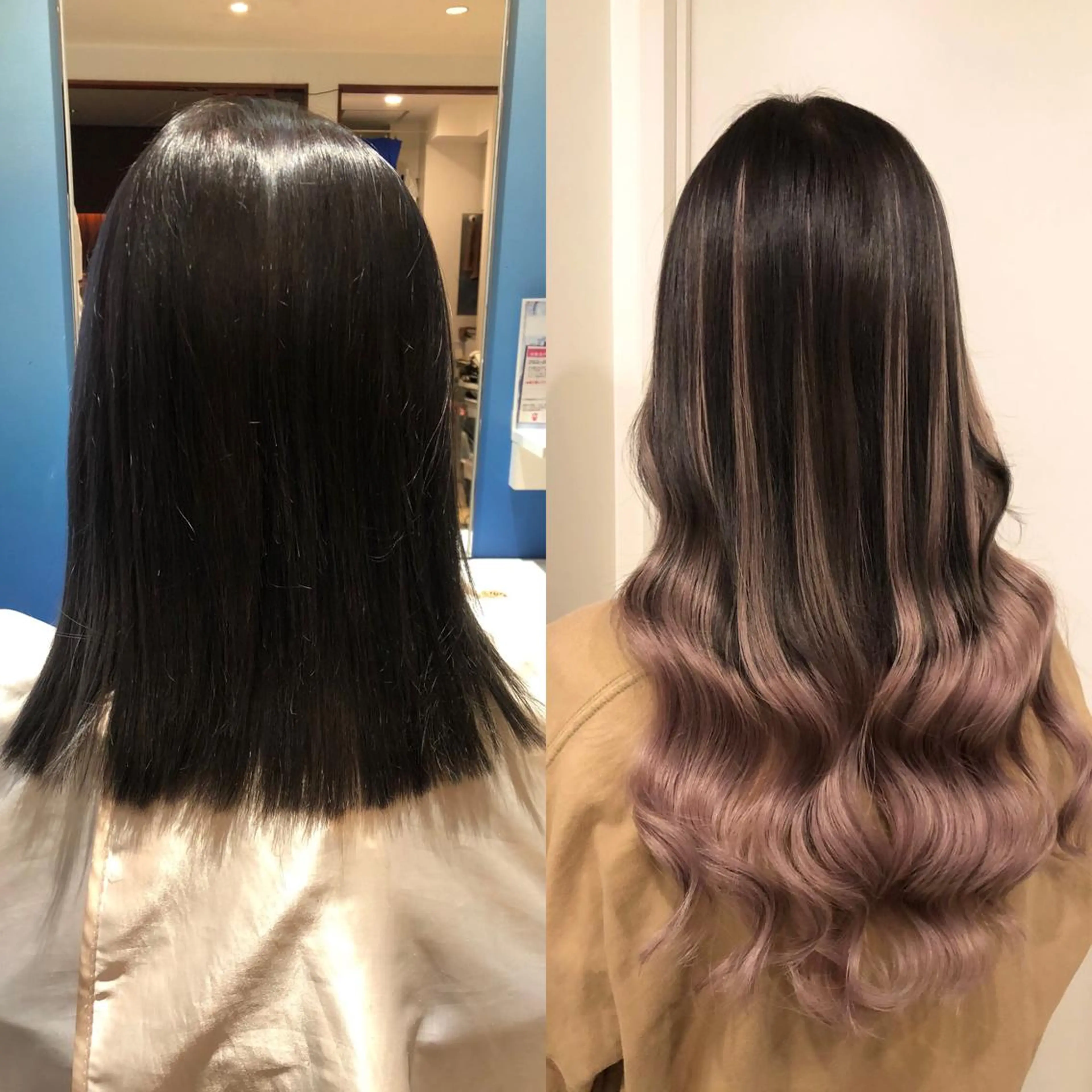 ロング カラー シールエクステ バレイヤージュ ミストバング ダブルカラー  フェイスフレーミング 🧡艶髪ちゅるん髪 🫧🧡YUKI❄️のヘアスタイル