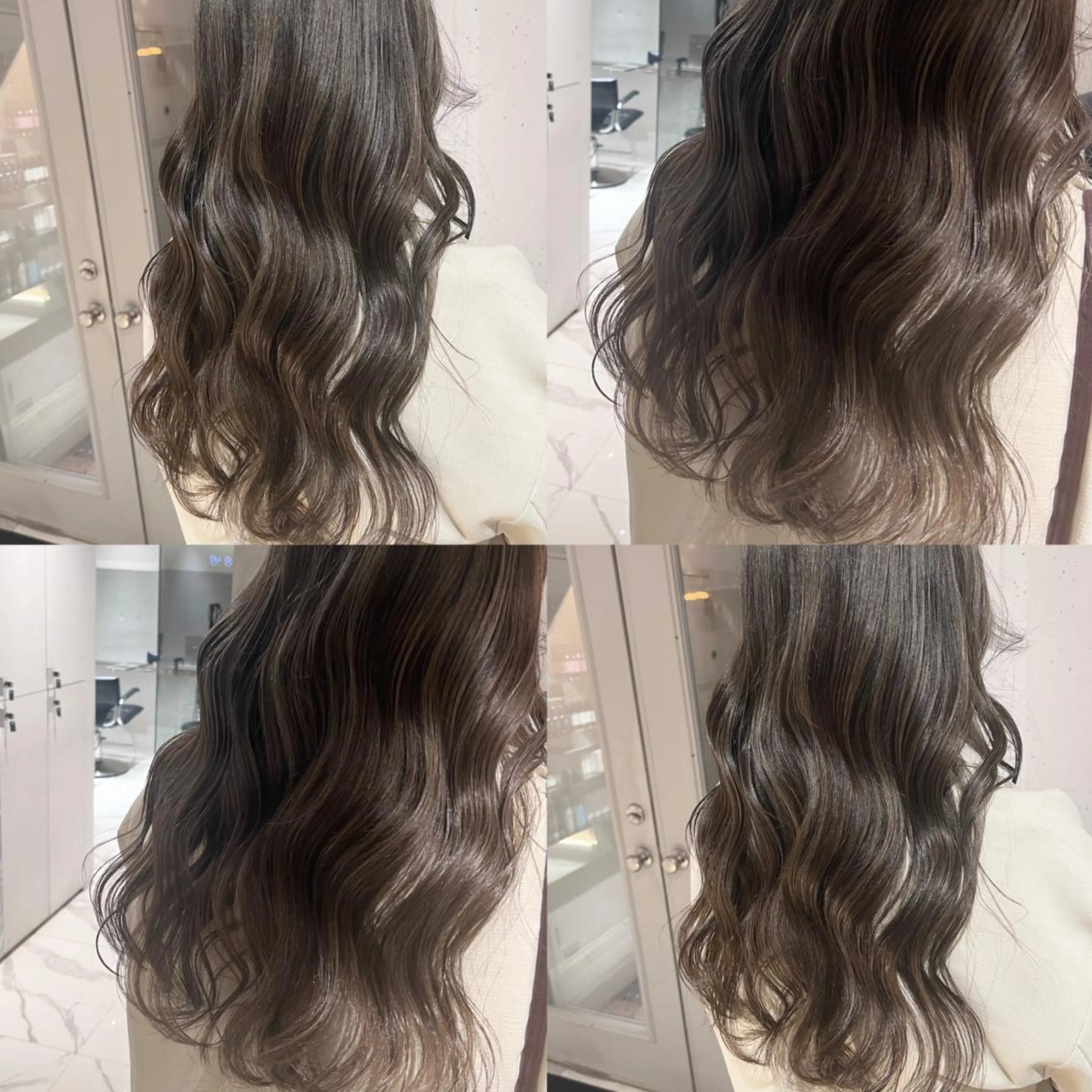 ロング カラー ベージュカラー ブリーチ ダブルカラー グレージュ ハイライトカラー ヘアカラー トリートメント ヘッドスパ ヘアセット カジュアルを女っぽく 𝗮𝘆𝗮𝗰𝗼のヘアスタイル