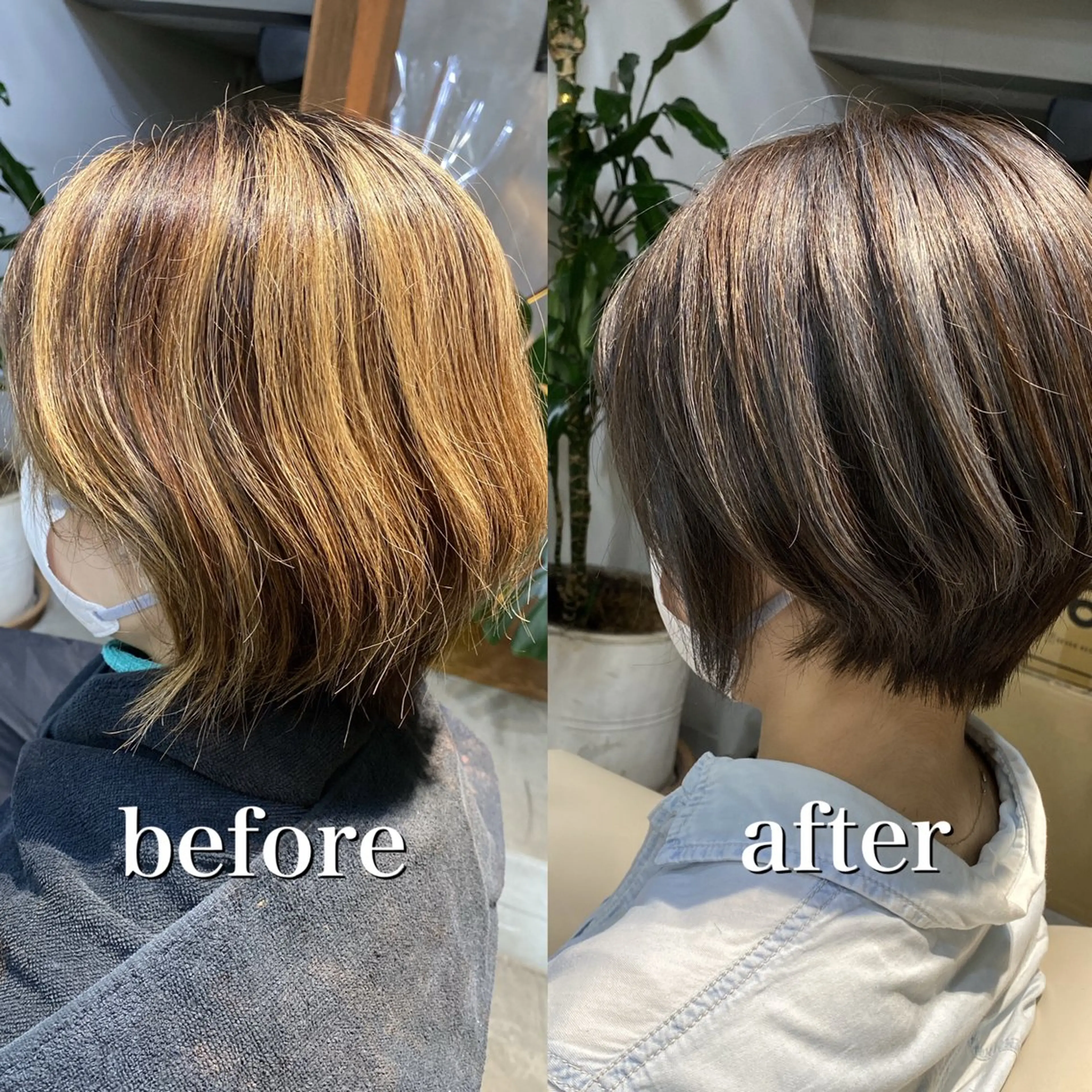 ショート カラー ブリーチ カット ヘアカラー トリートメント ヘッドスパ メルクヘアー 中澤のヘアスタイル