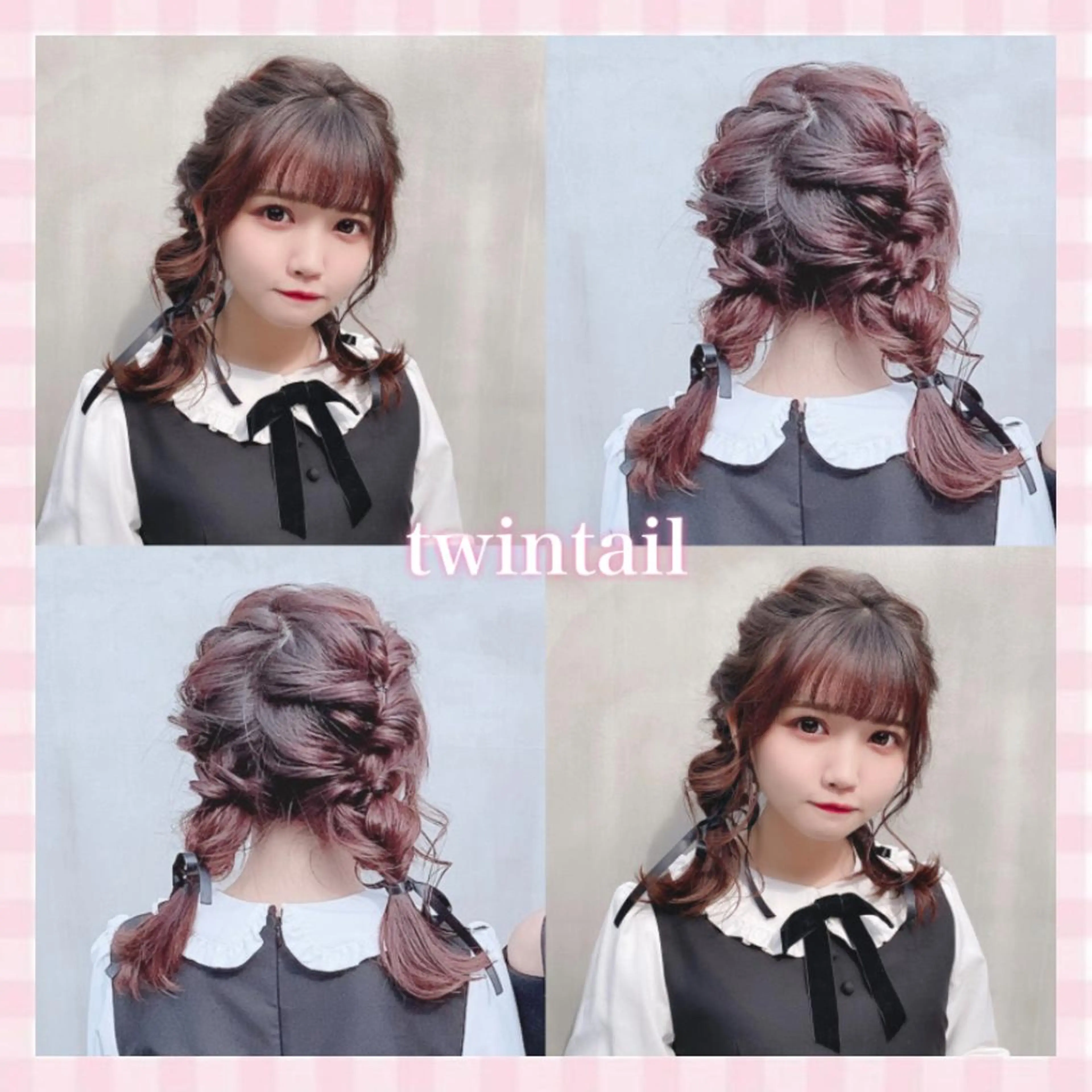 セミロング ヘアアレンジ 💗ガーリーヘア🎀 saki💗のヘアスタイル