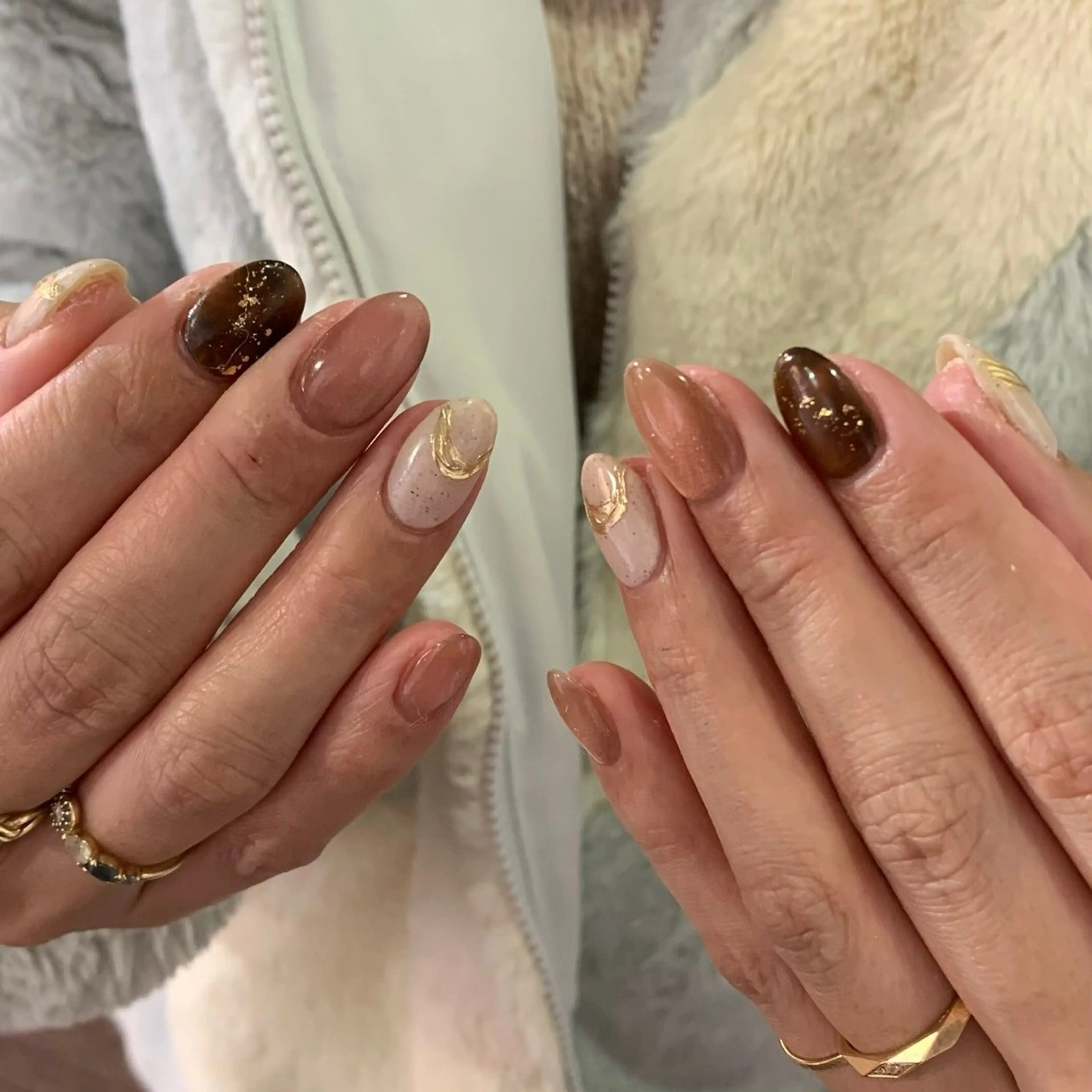 ネイル べっ甲ネイル ハンドネイル D.d ririaのネイルデザイン