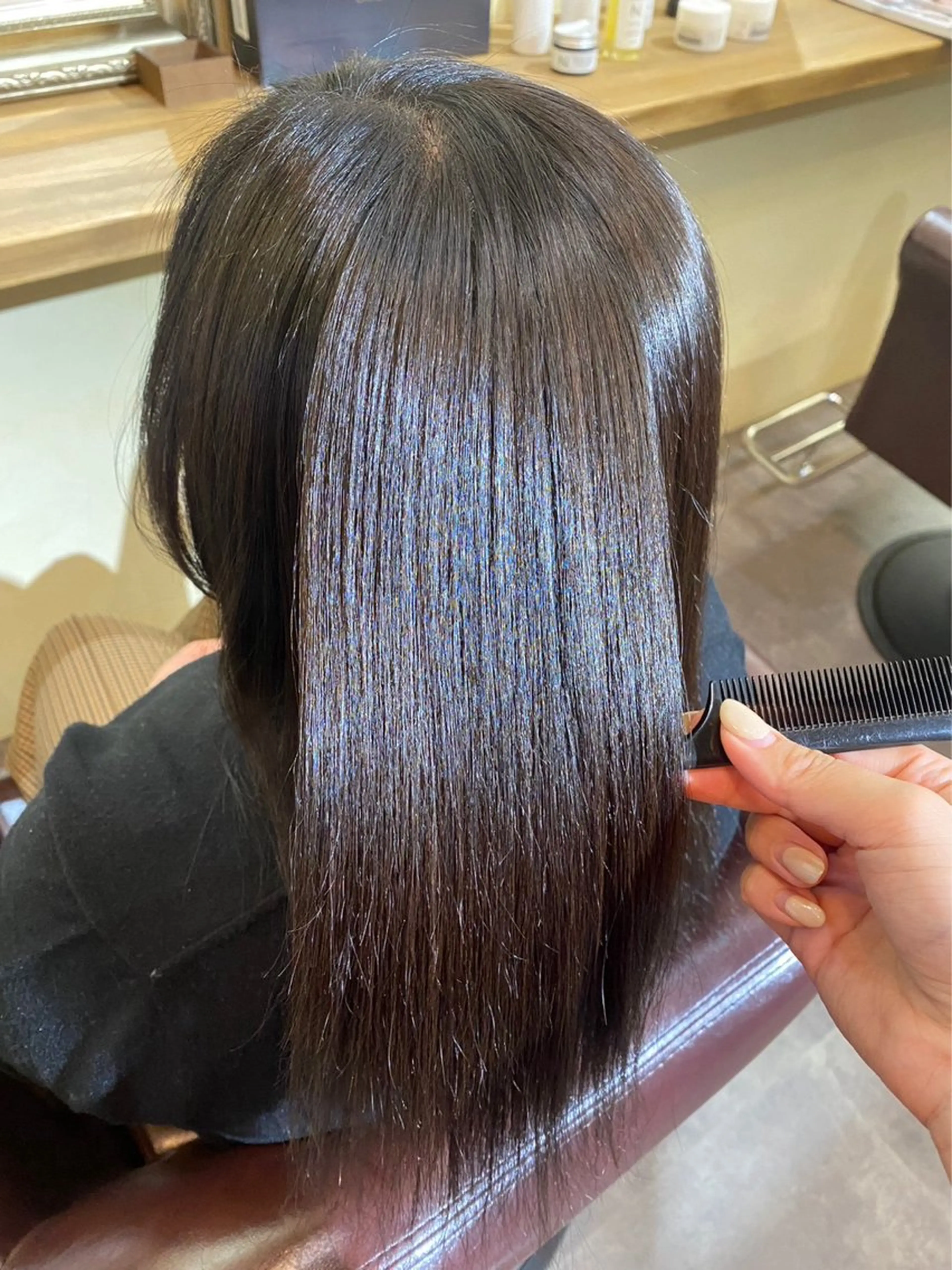 ロング カット 縮毛矯正 トリートメント ヘッドスパ 塩崎 春香のヘアスタイル