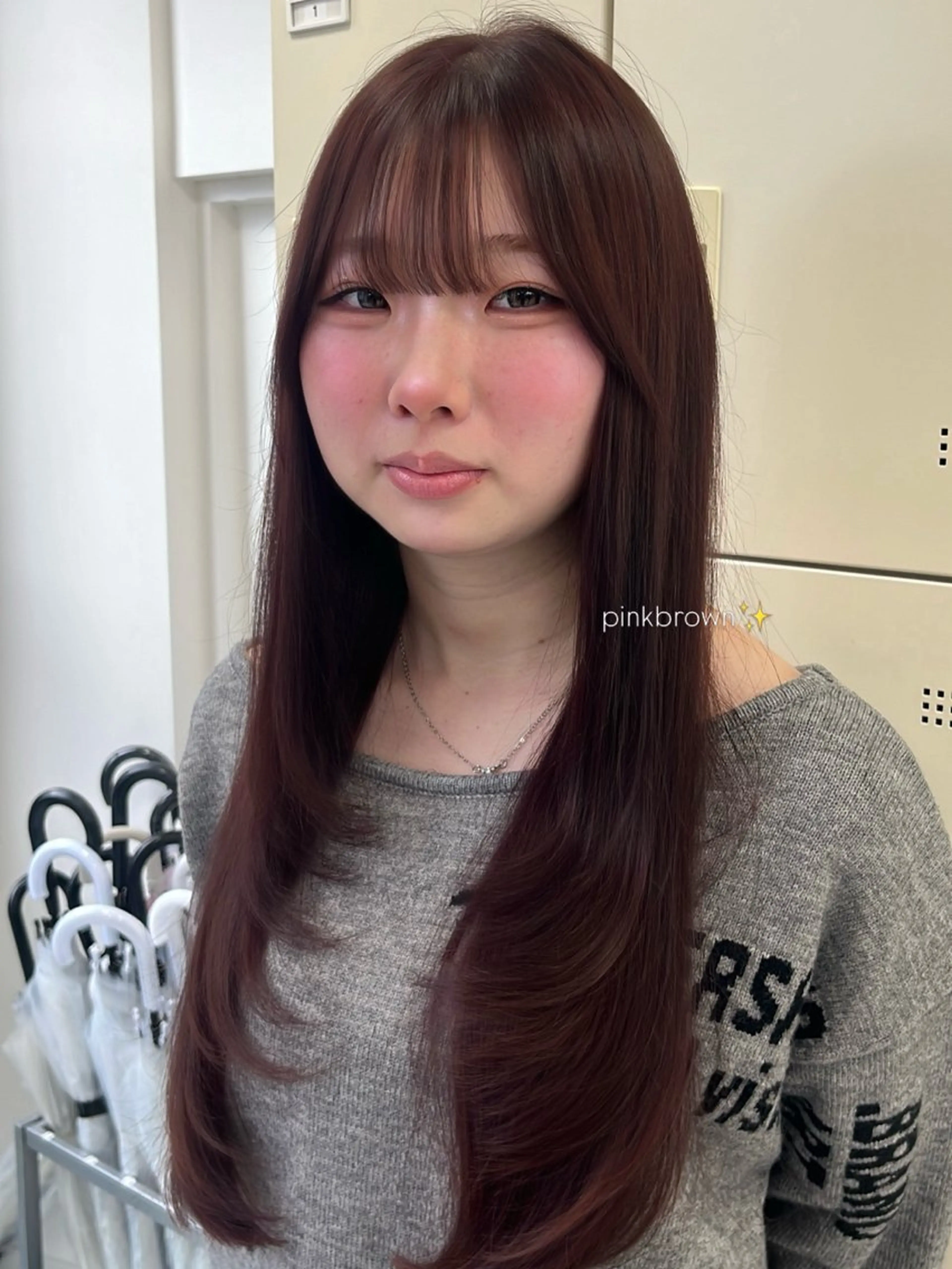 ロング ヘアカラー トリートメント ヘッドスパ ♡ナチュラルガーリー ♡ベージュ♡RINAのヘアスタイル