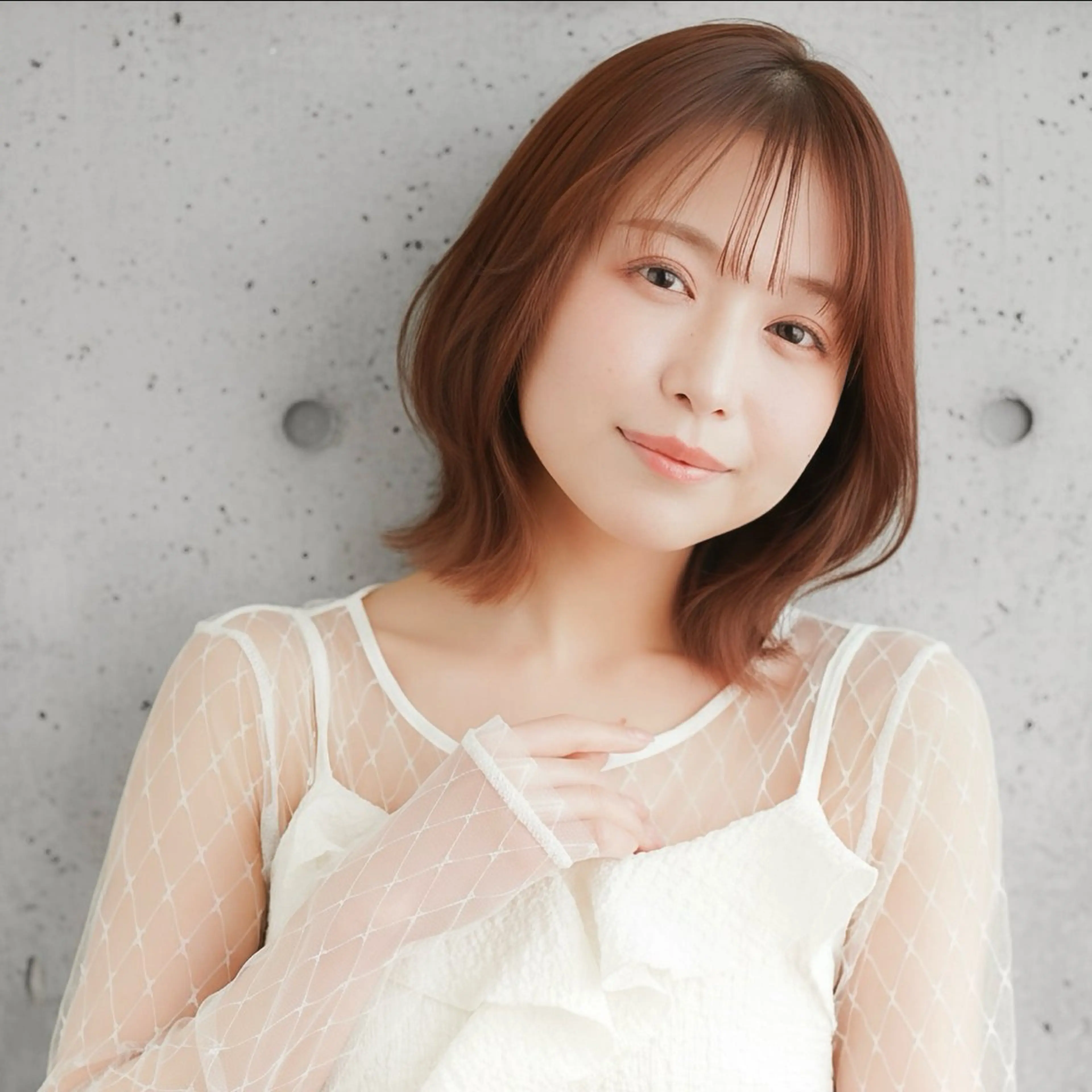 ミディアム カット ヘアカラー トリートメント ショート〜ミディアム 喜多司のヘアスタイル