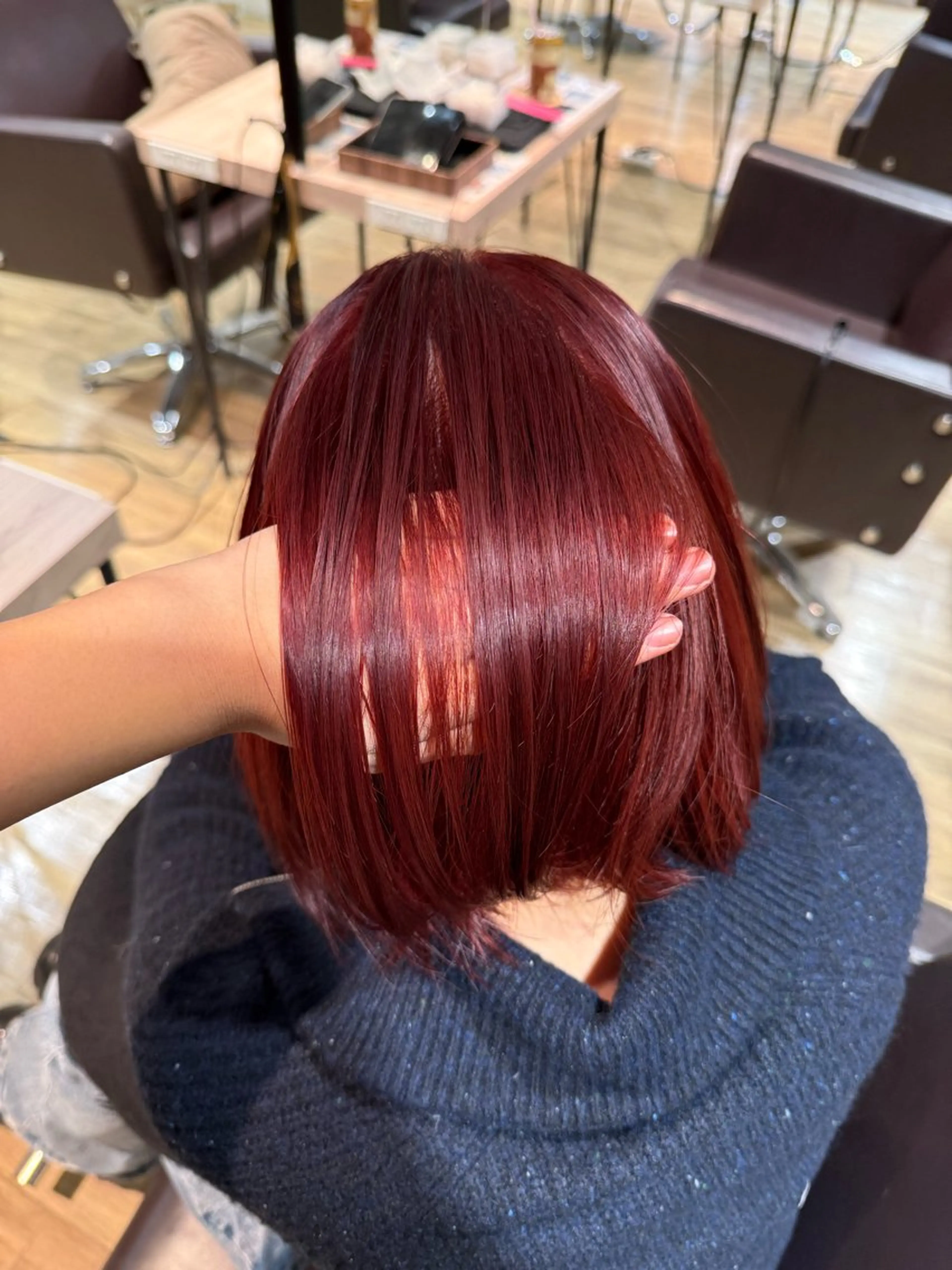 ミディアム ヘアカラー 川畑 心子のヘアスタイル
