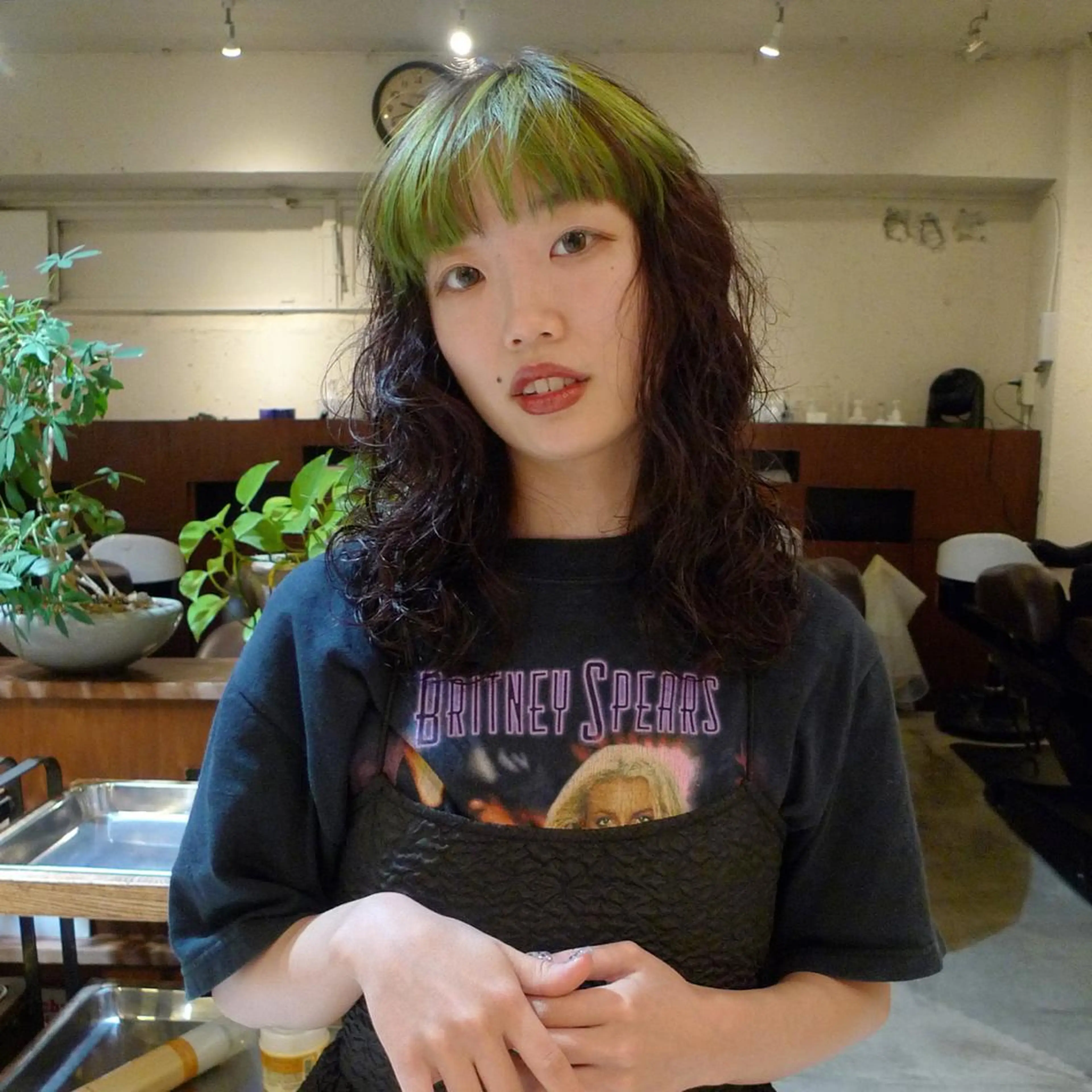 セミロング カラー ブリーチ ケアブリーチ ダブルカラー ハイトーンカラー ミント ファッションに 溶け込むstyleのヘアスタイル