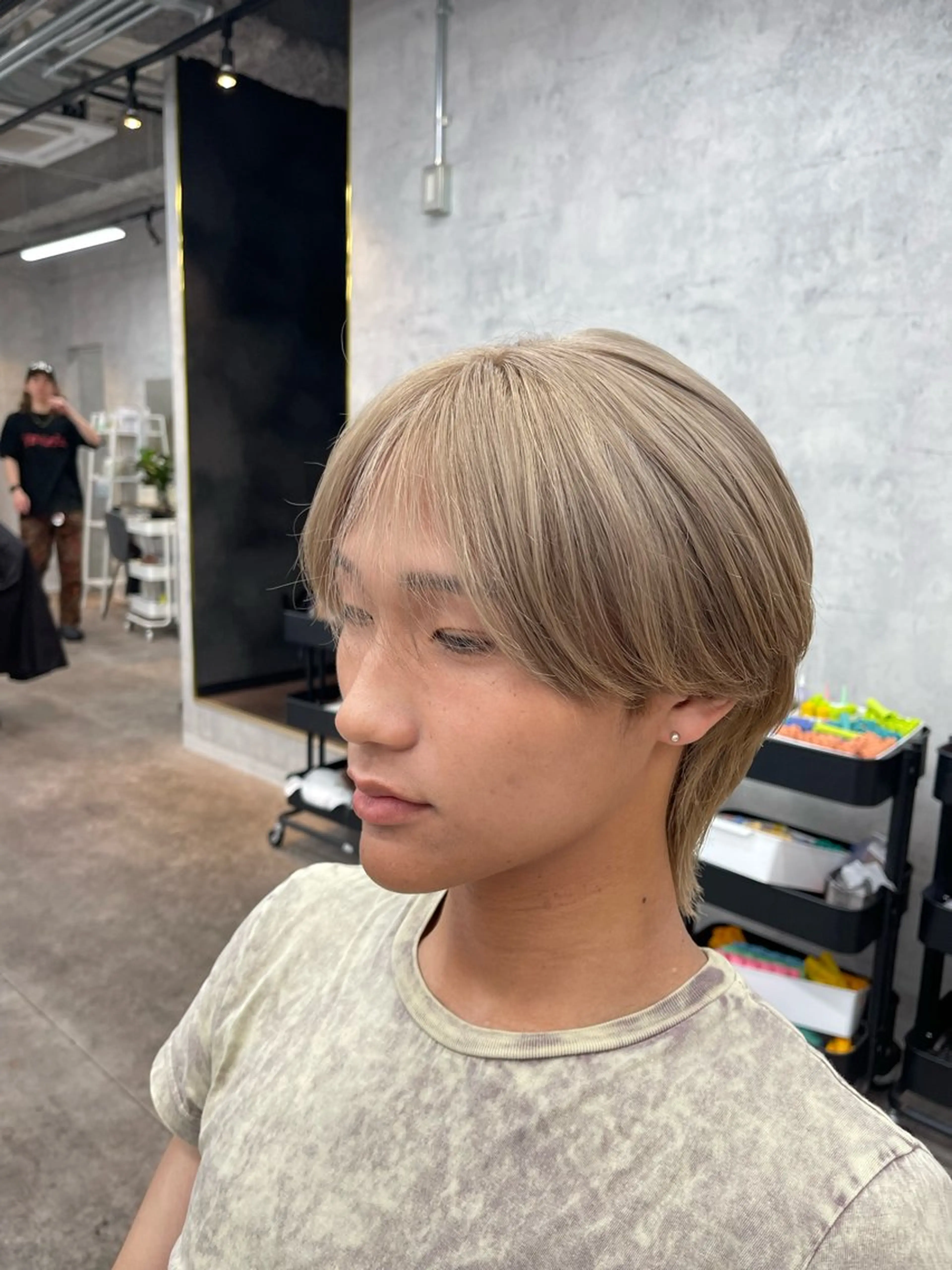 ミディアム メンズ カット ヘアカラー ✨メンズ支持率no1 野上✨のヘアスタイル