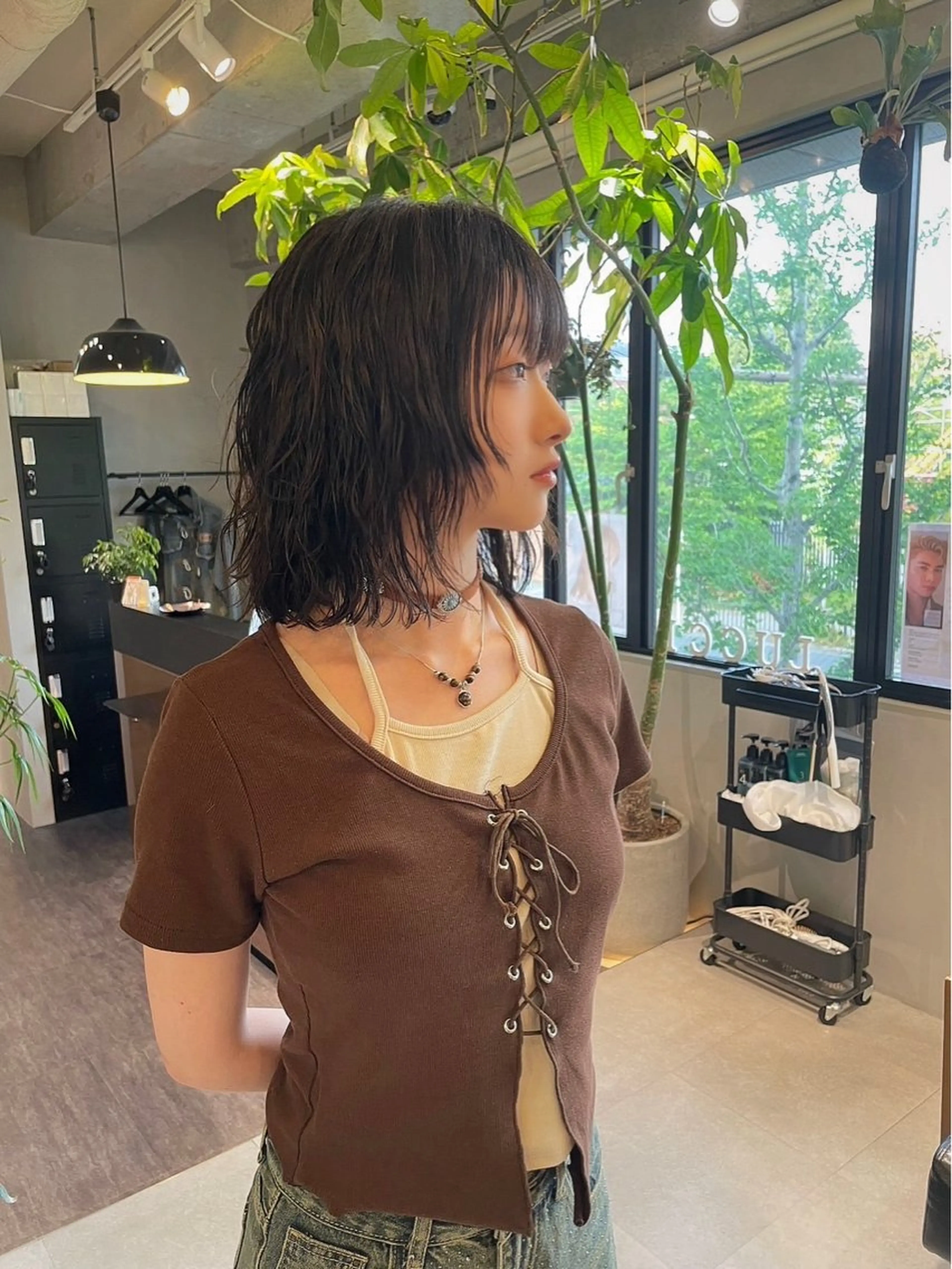 ミディアム パーマ ミディアムパーマ ボブ 森口 誠斗のヘアスタイル