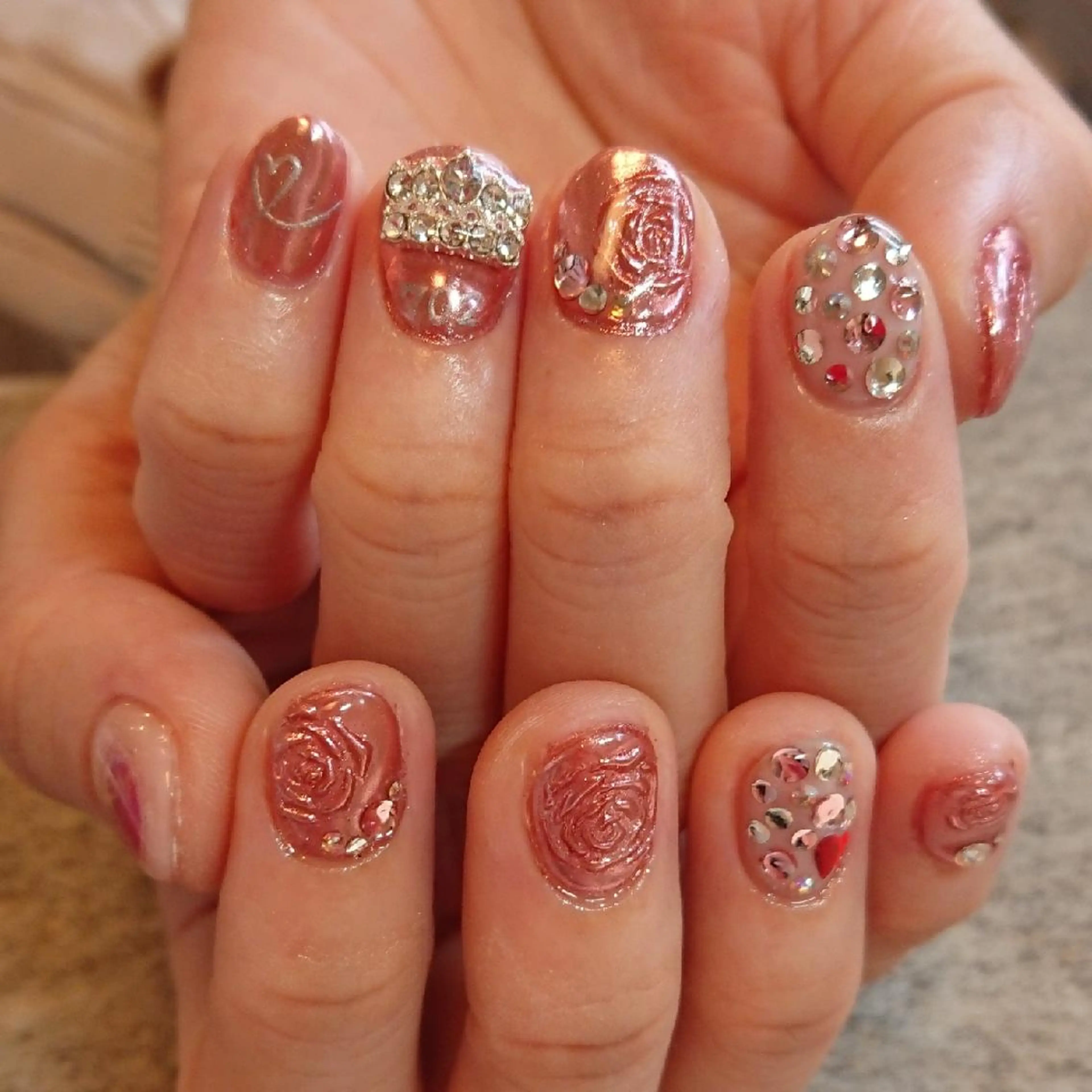 ネイル ミラーネイル ジェヌインネイル 河内のネイルデザイン