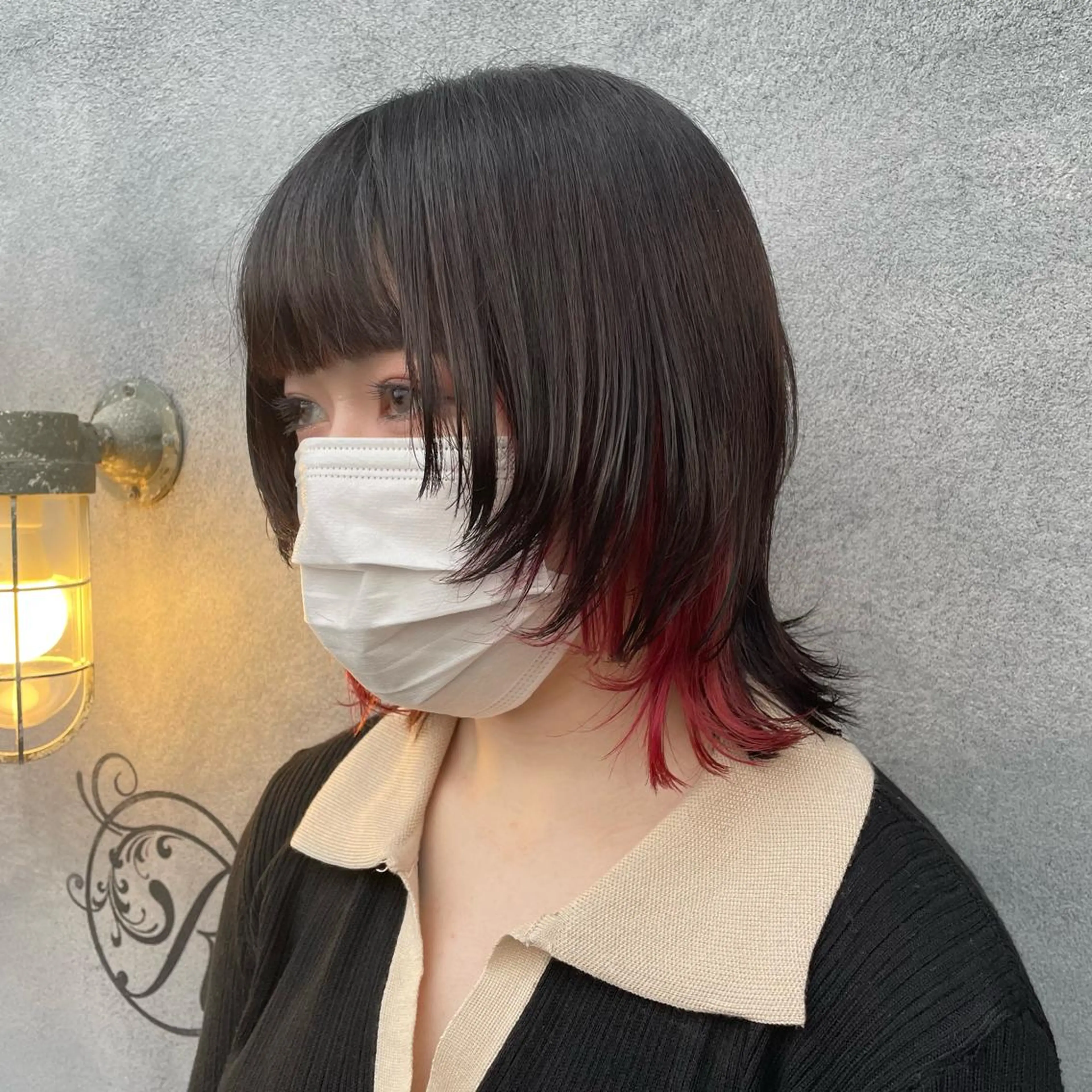 ミディアム ウルフカット カット ヘアカラー 🫧艶髪/ブリーチ 🐳honami🫧のヘアスタイル