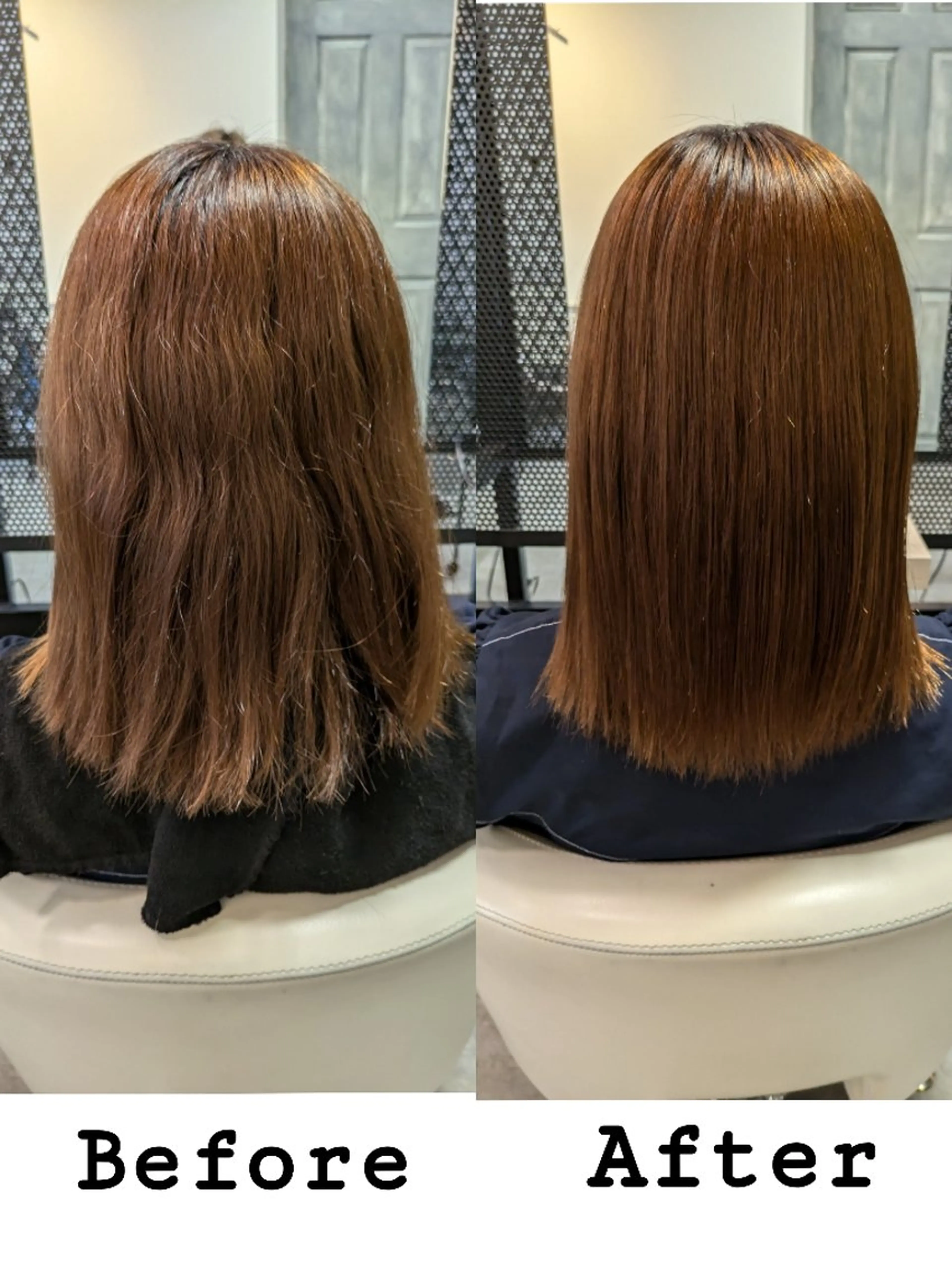 ミディアム 韓国風ヘア 縮毛矯正 縮毛矯正 ベージュ＊Spica 【ミルクティー】のヘアスタイル