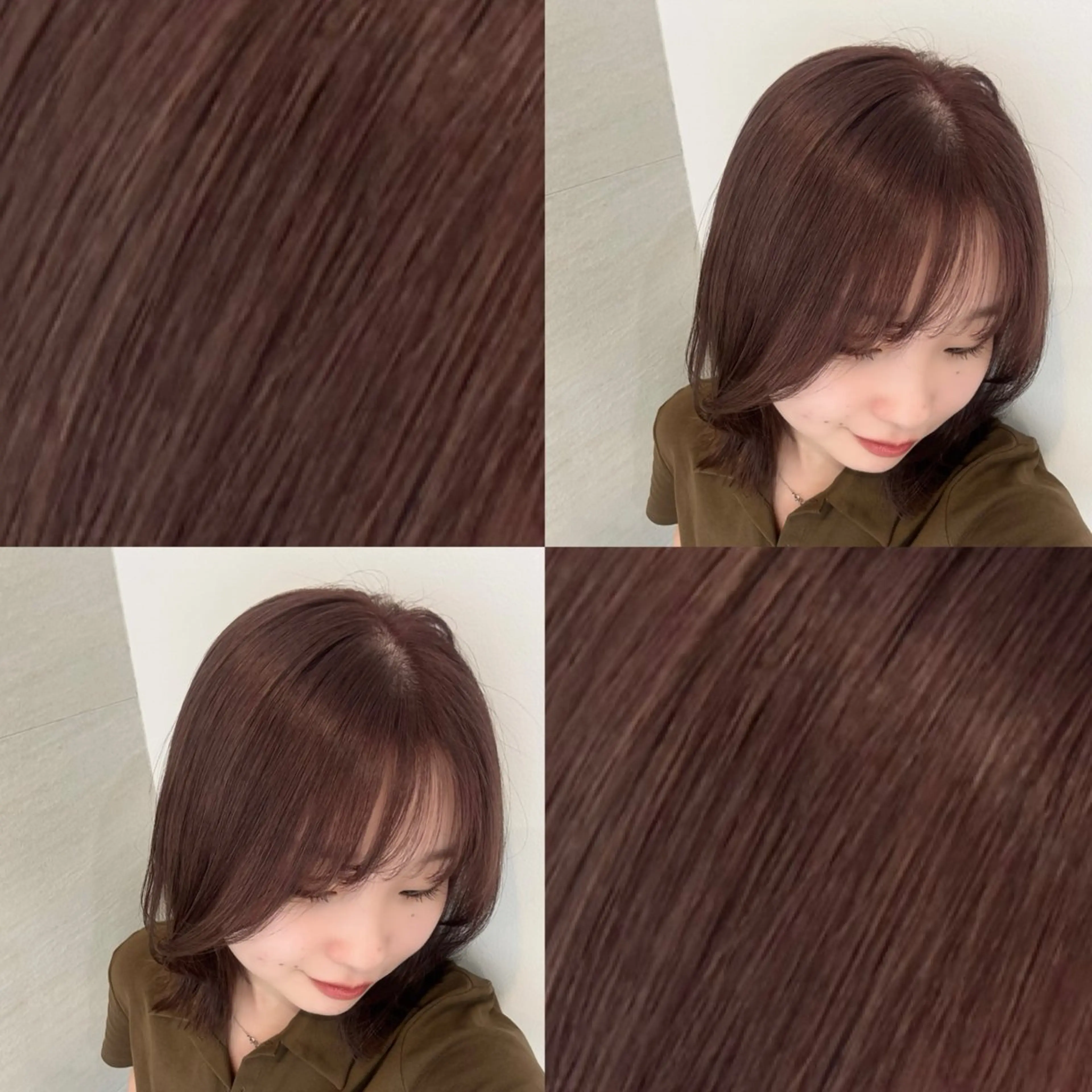 ミディアム 透明感カラー🤎/ ツヤカラー/さくらのヘアスタイル