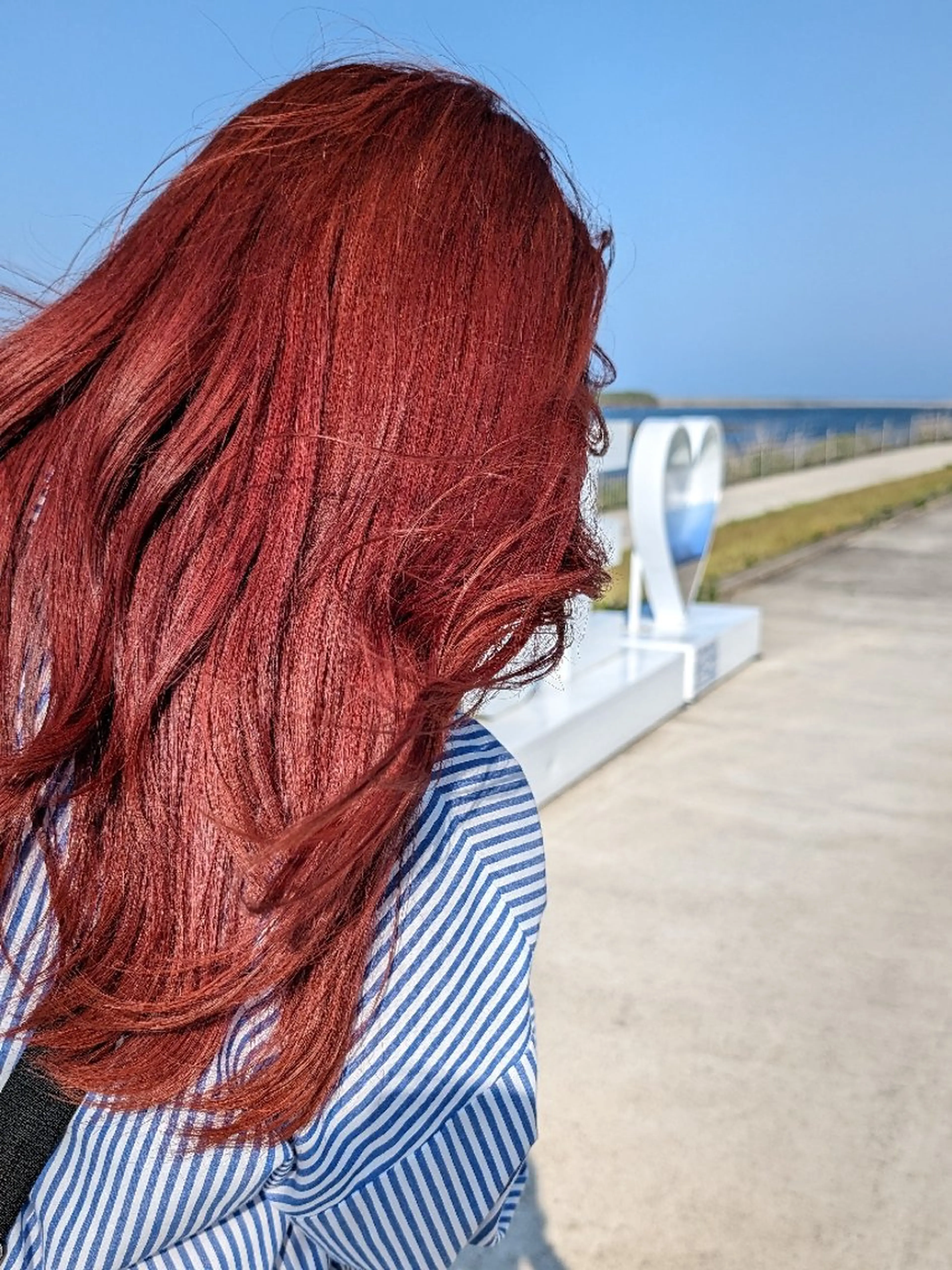 ロング カラー オレンジ オレンジレッド レッドカラー ヘアカラー 艶カラー💞 amiのヘアスタイル