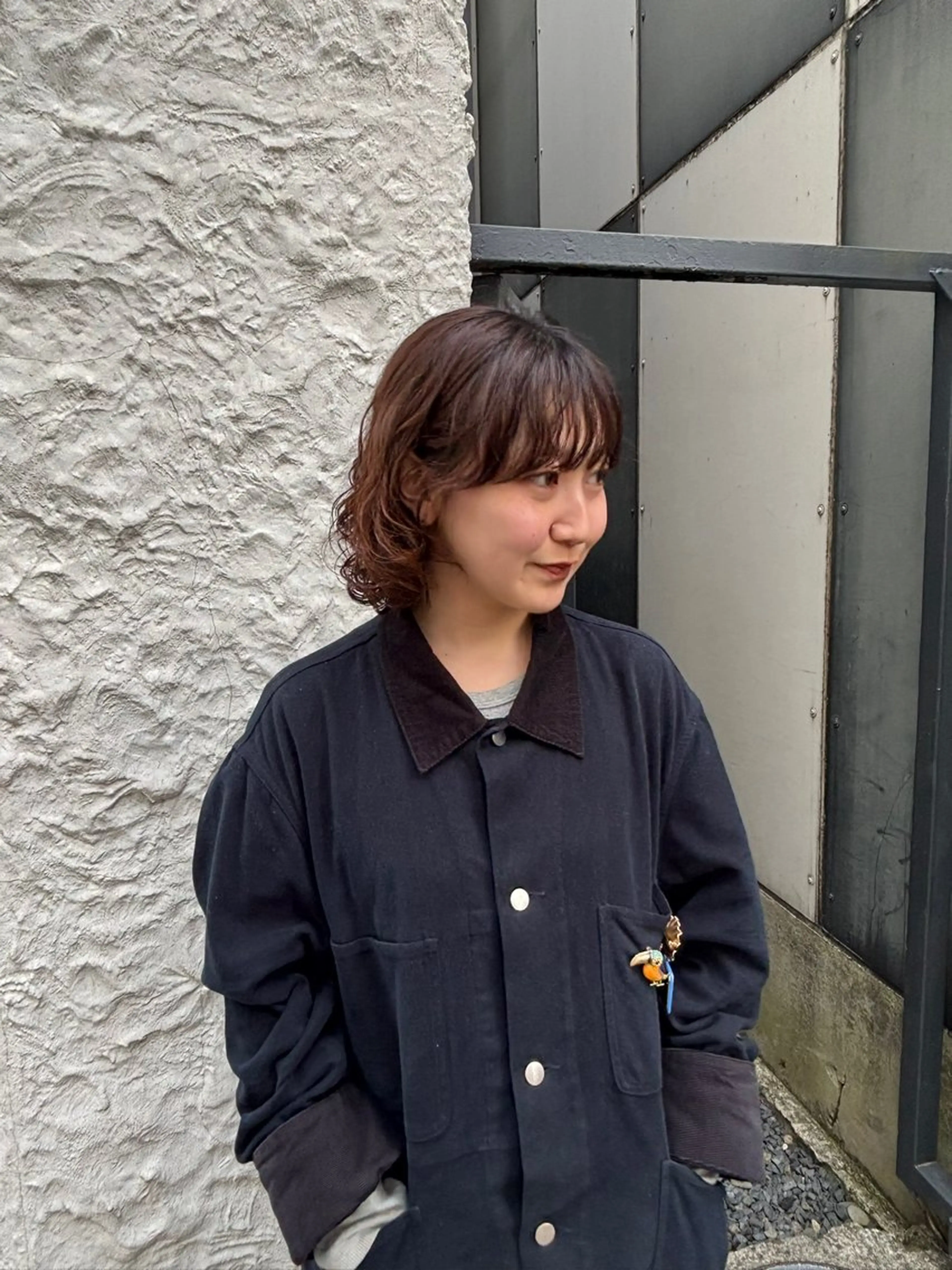 ミディアム ミディアムパーマ ボブ カット パーマ 荒神 駿太のヘアスタイル